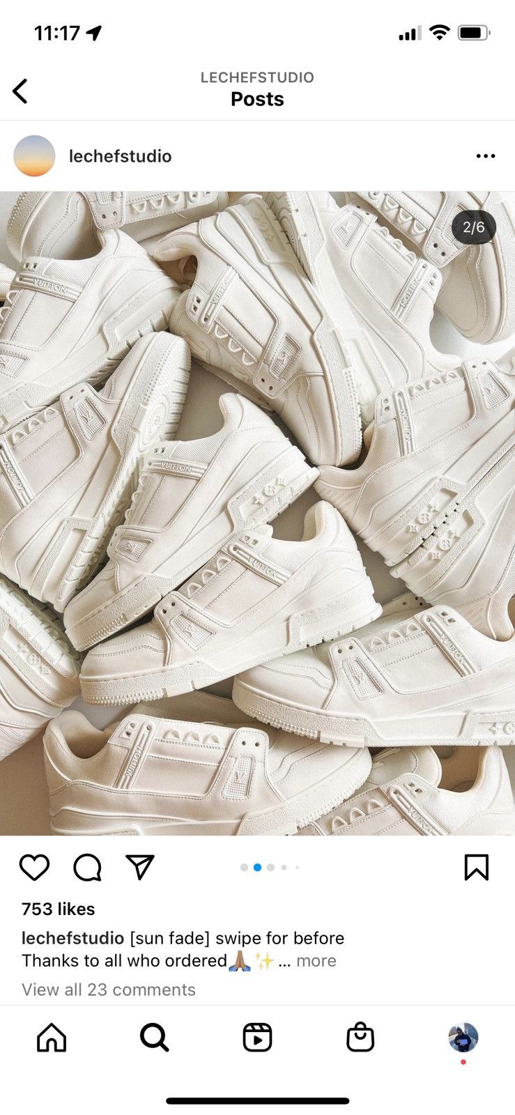 Louis Vuitton Louis Vuitton Sneakers Sun Fade Customised by Le Chef Studio Size US 8 / EU 41 - 14 Thumbnail