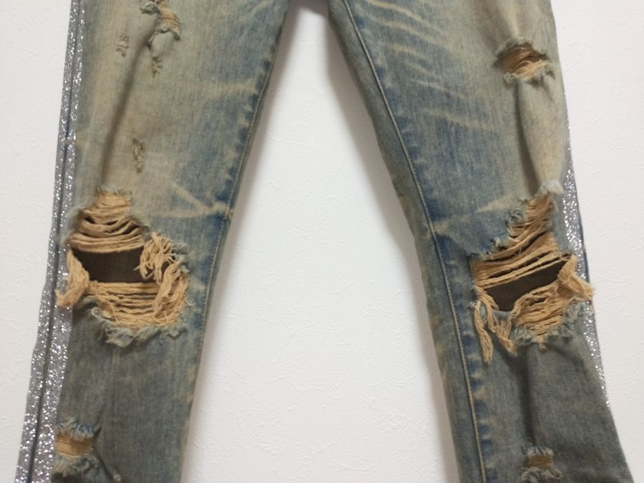 Amiri glitter track store jeans