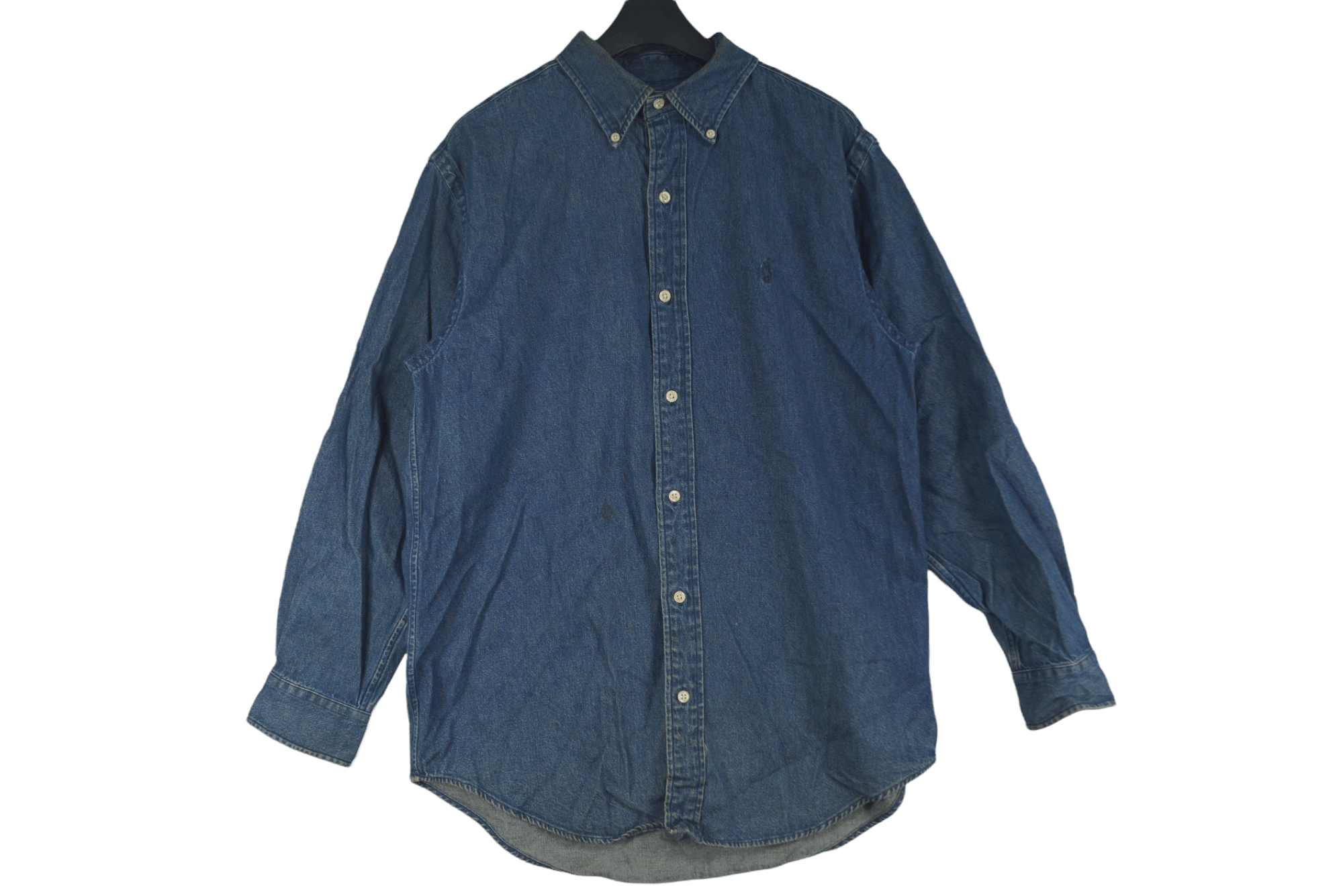 Rare!! Long Shirt Button Up Ralph Lauren Small Logo