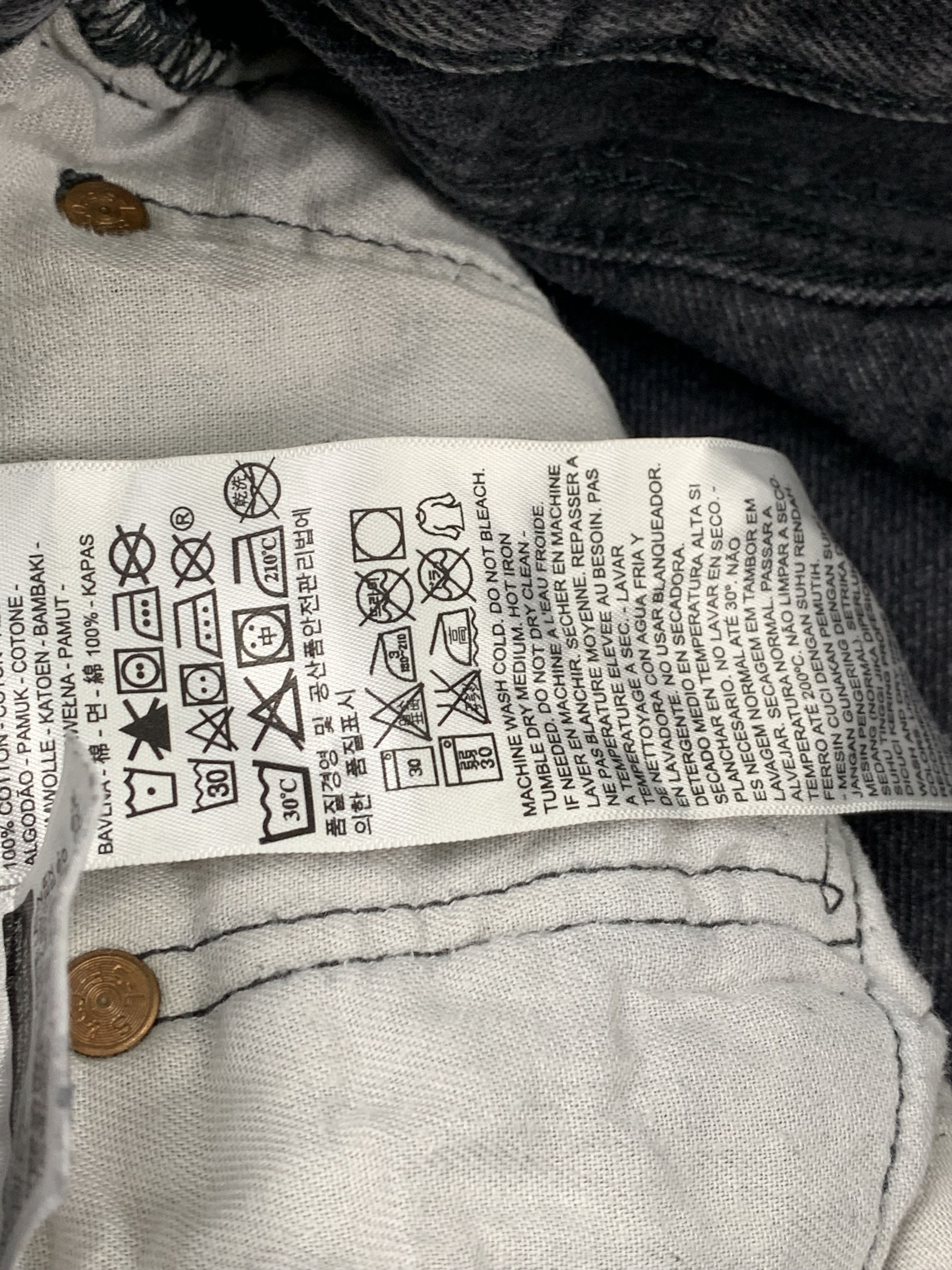 Levi's Vintage Levis 501 Faded Black Jeans DP1810 Size US 44 / EU 60 - 9 Thumbnail