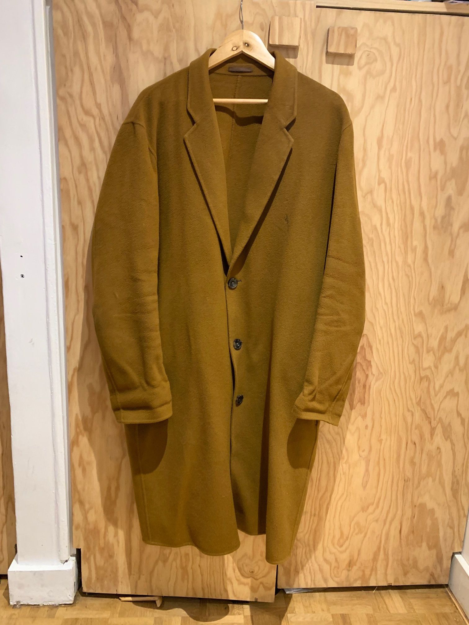 Acne Studios ACNE STUDIO CAMEL CHARLIE COAT / SIZE 54 Size US XL / EU 56 / 4 - 1 Thumbnail
