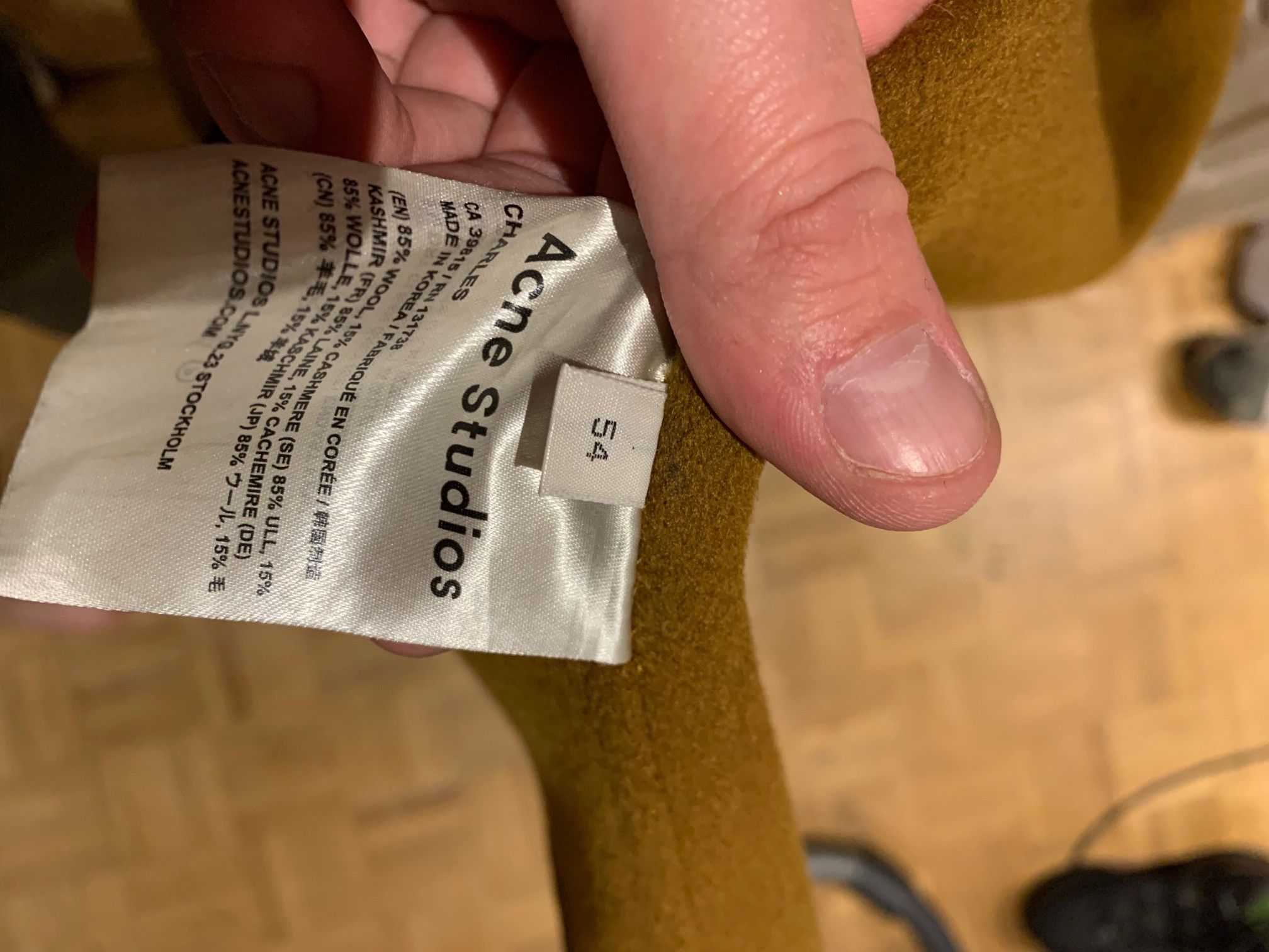 Acne Studios ACNE STUDIO CAMEL CHARLIE COAT / SIZE 54 Size US XL / EU 56 / 4 - 3 Thumbnail