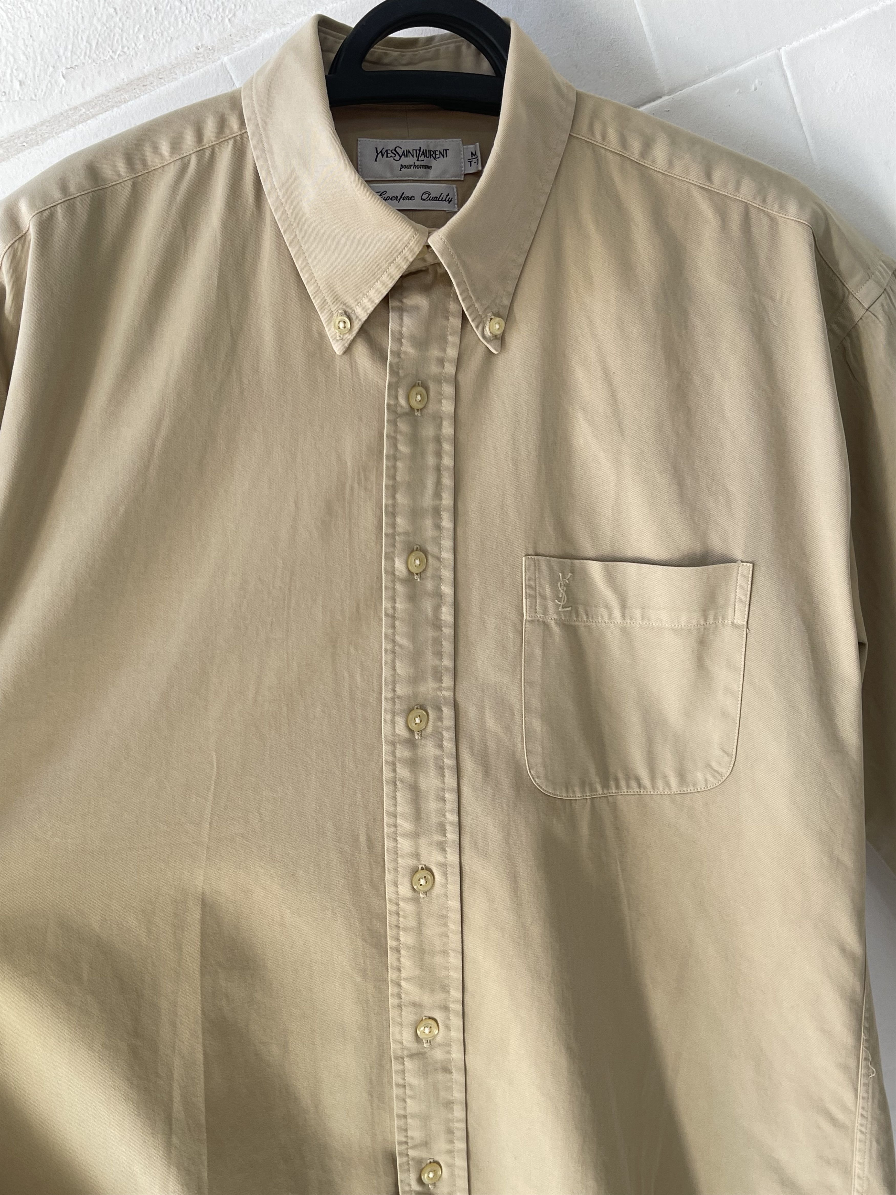 Yves Saint Laurent 🔥 Ysl vintage shirt beige rare size M cotton Size US M / EU 48-50 / 2 - 4 Thumbnail