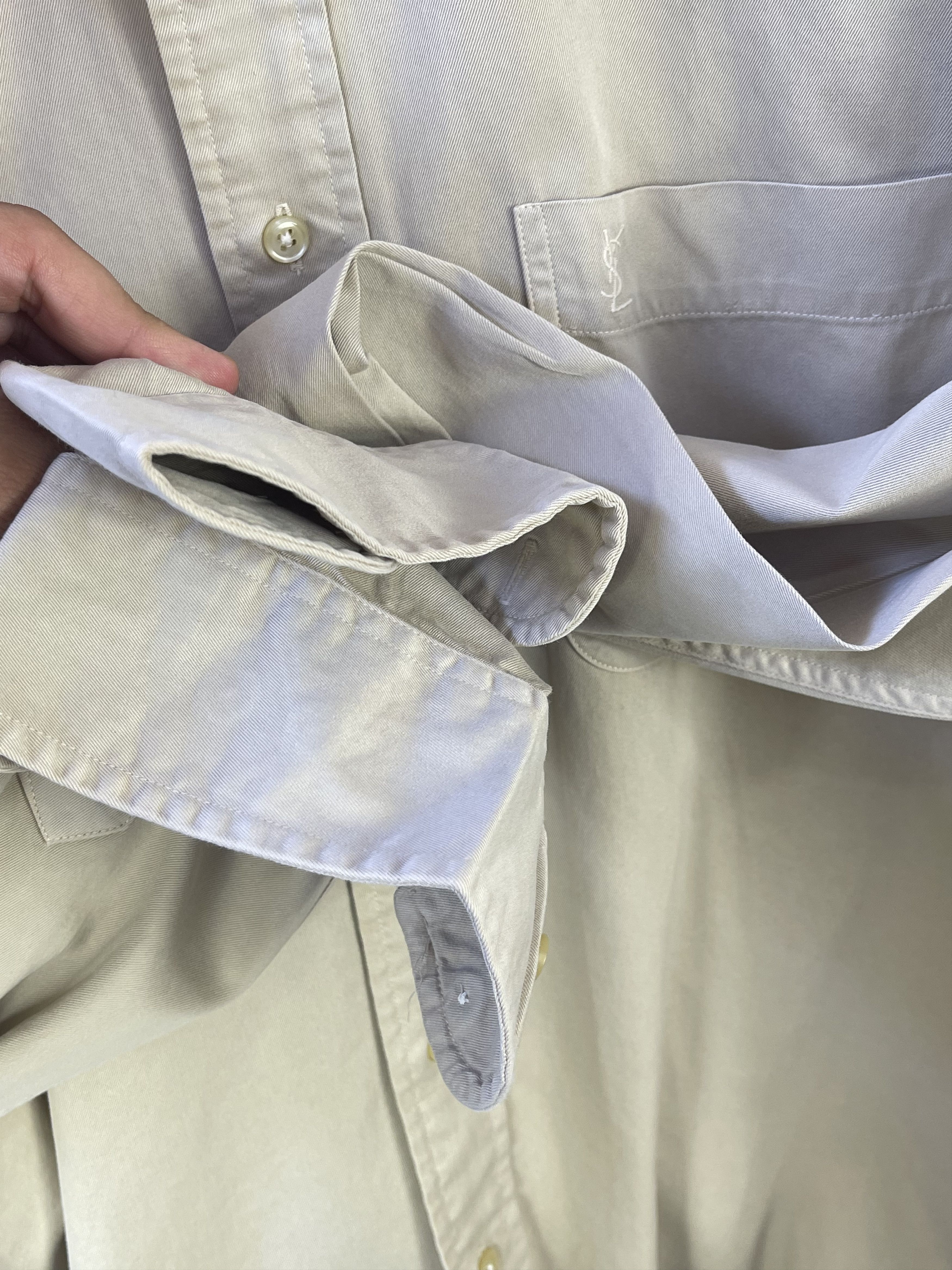 Yves Saint Laurent 🔥 Ysl vintage shirt beige rare size M cotton Size US M / EU 48-50 / 2 - 5 Thumbnail