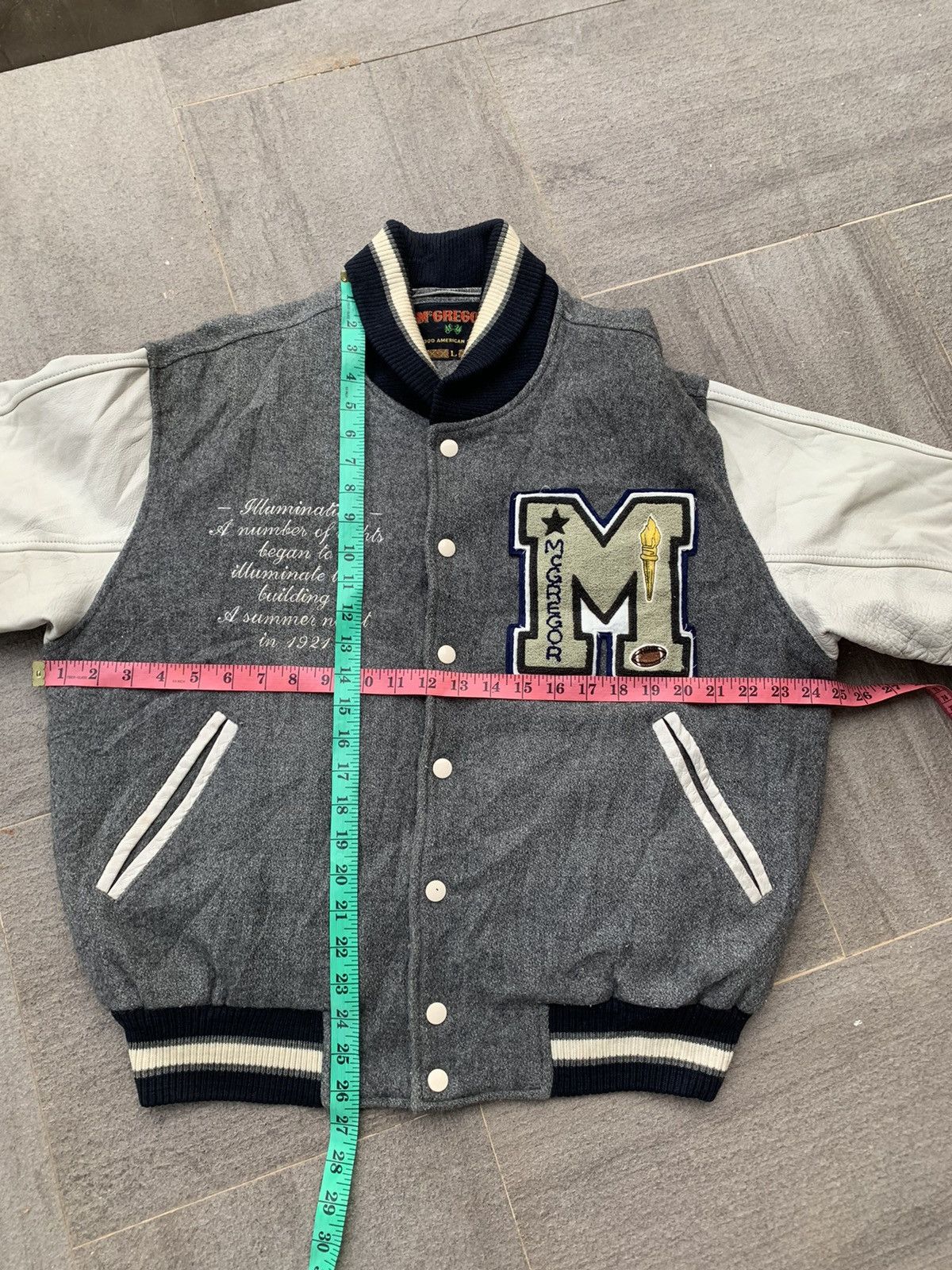 McGregor × Vintage Vintage Letterman McGregor Varsity Jacket Size US L / EU 52-54 / 3 - 3 Thumbnail