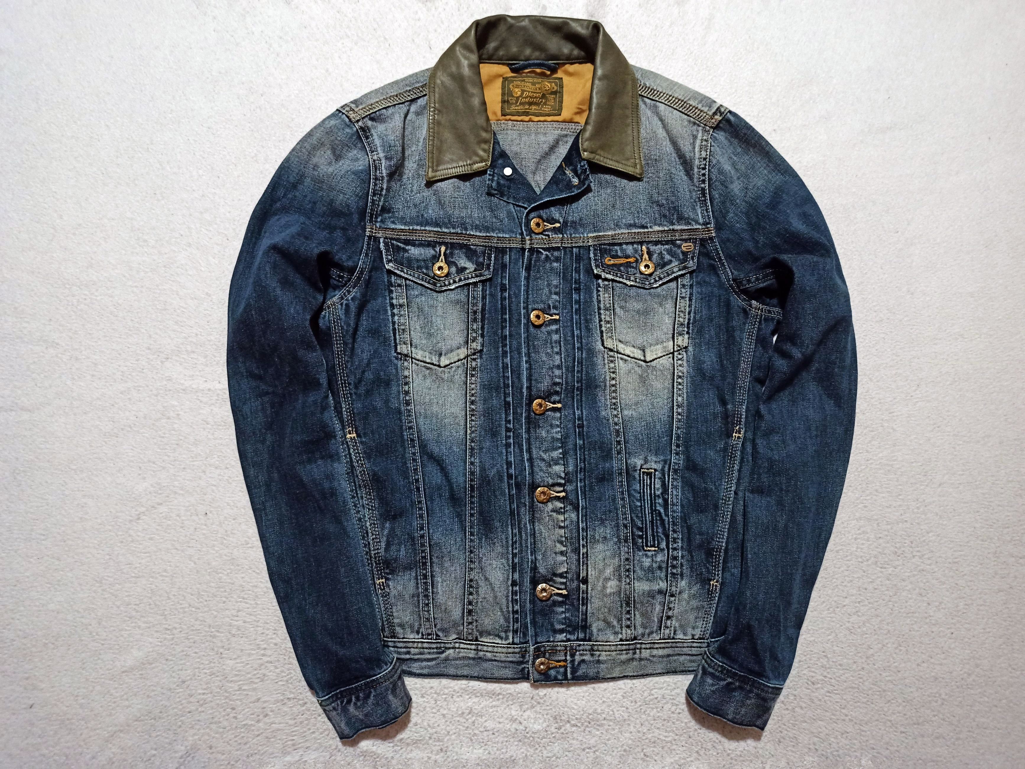 Diesel Diesel Leather Collar Denim Jacket | Grailed