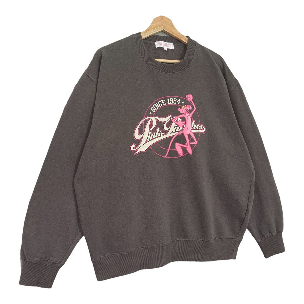 Cartoon Network Pink Panther Printed Big Logo Crewneck Sweatshirt Size L Size US L / EU 52-54 / 3 - 2 Thumbnail