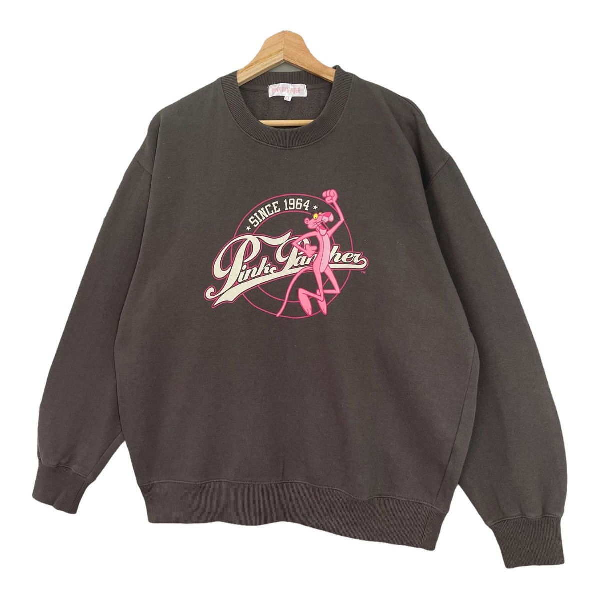 Cartoon Network Pink Panther Printed Big Logo Crewneck Sweatshirt Size L Size US L / EU 52-54 / 3 - 3 Thumbnail
