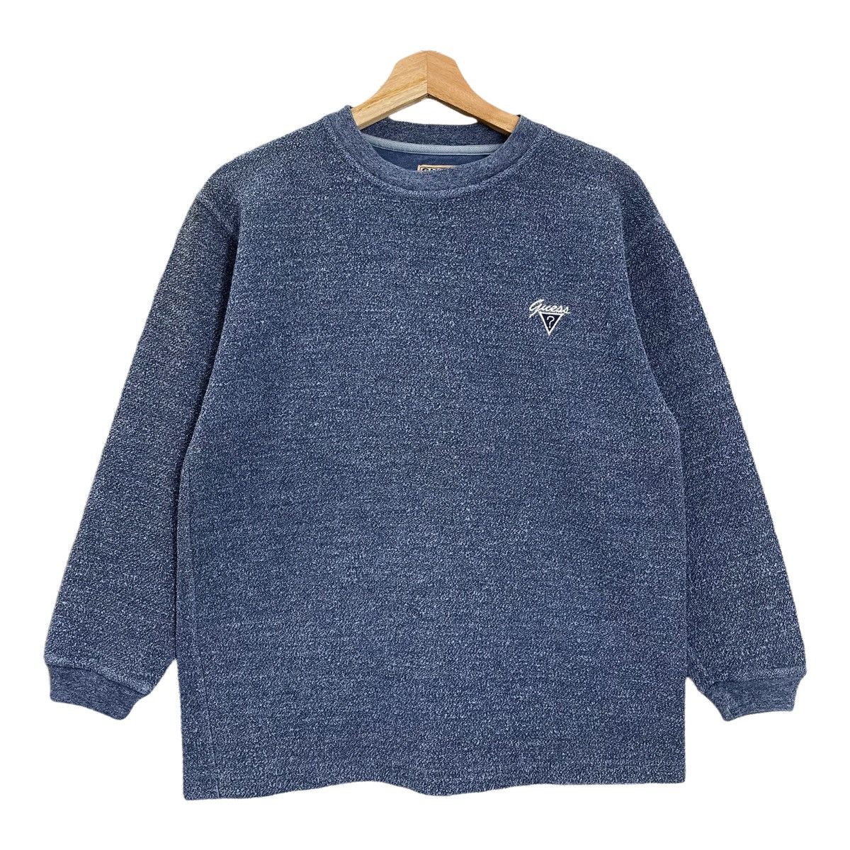 Guess 90s Guess Small Logo Embroidered Crewneck Sweatshirt Size S Size US S / EU 44-46 / 1 - 1 Thumbnail