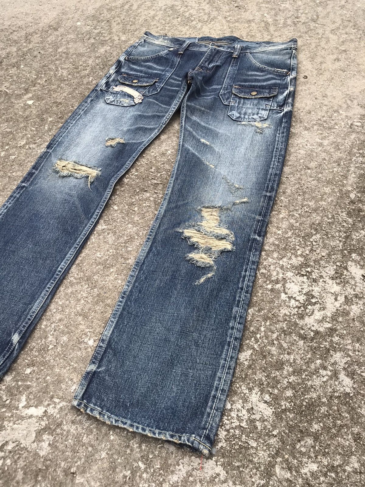 TMT Made In Japan TMT Selvedge Distressed Bushpant Denim Size US 32 / EU 48 - 8 Thumbnail