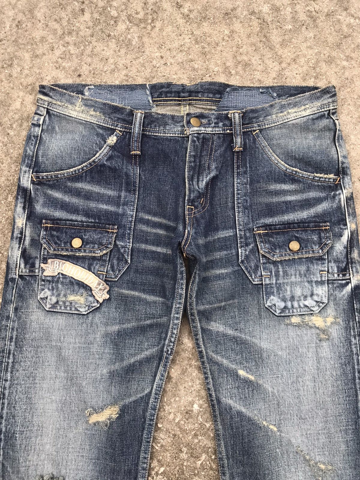 TMT Made In Japan TMT Selvedge Distressed Bushpant Denim Size US 32 / EU 48 - 2 Thumbnail