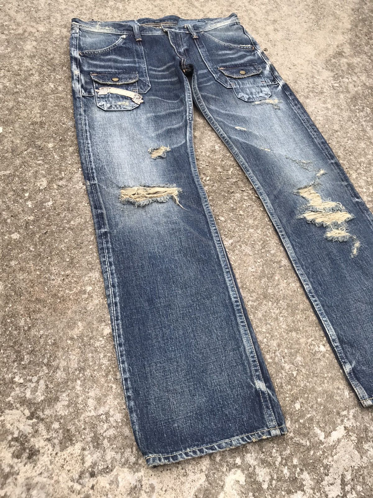 TMT Made In Japan TMT Selvedge Distressed Bushpant Denim Size US 32 / EU 48 - 9 Thumbnail