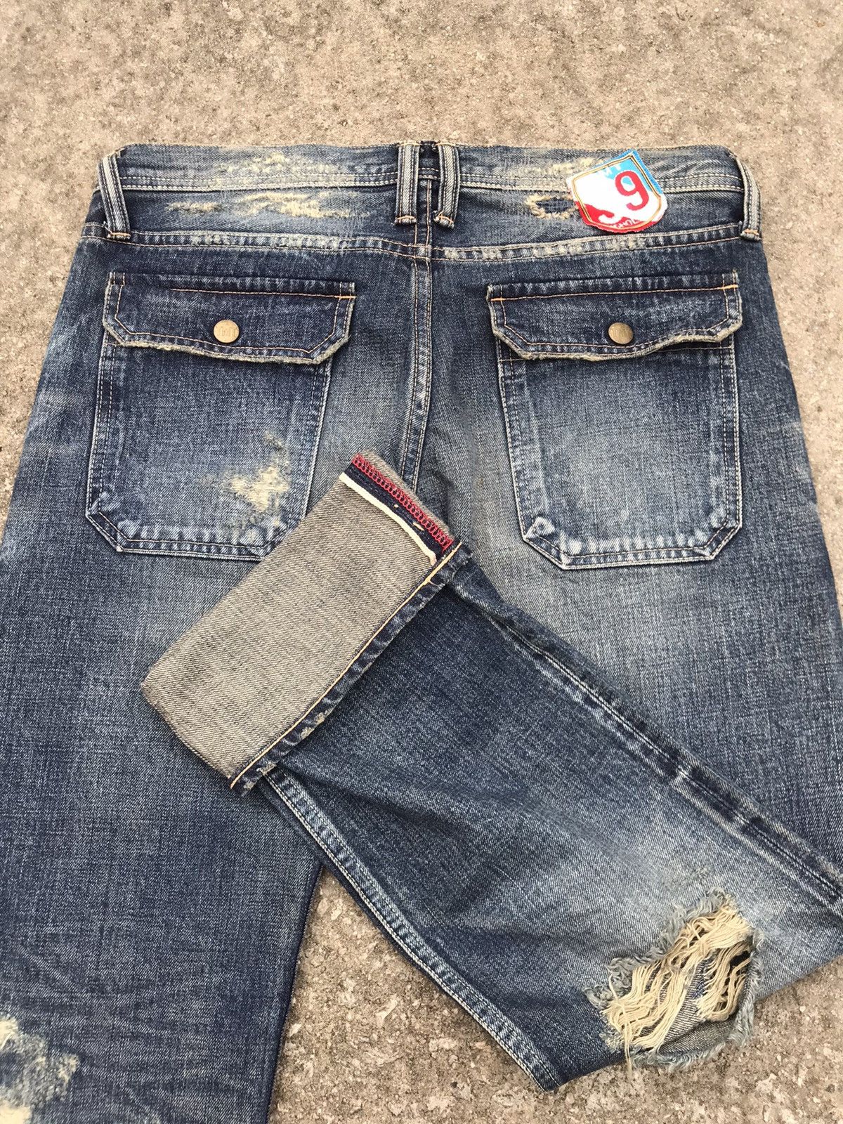TMT Made In Japan TMT Selvedge Distressed Bushpant Denim Size US 32 / EU 48 - 19 Thumbnail