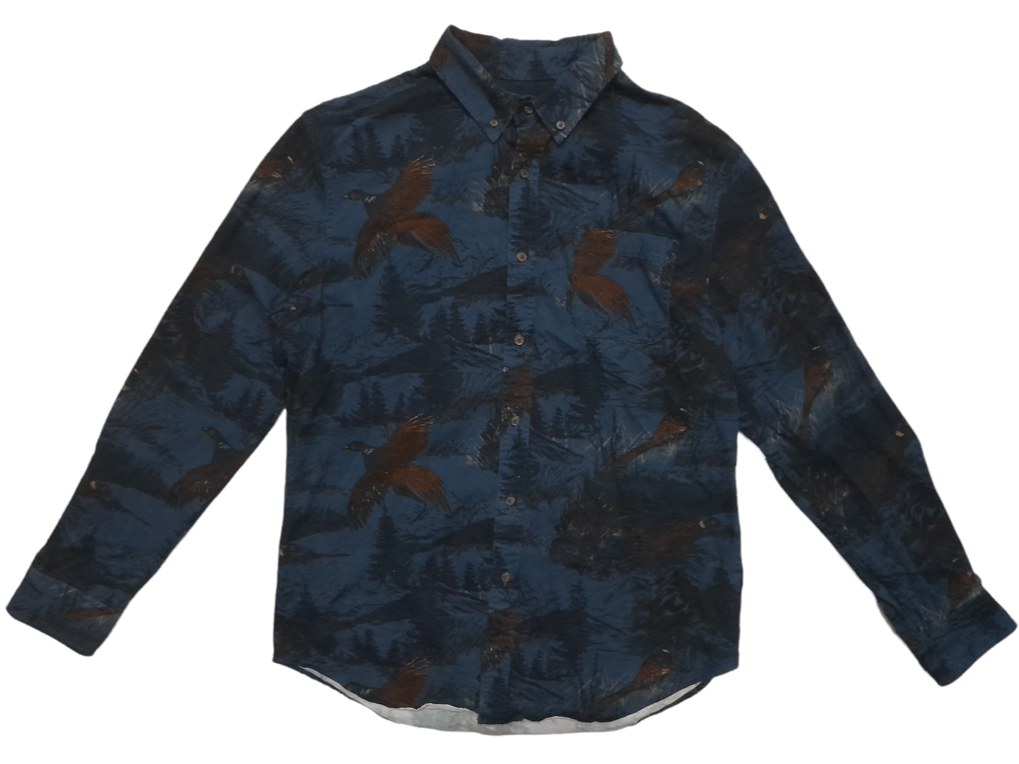 Croft & Barrow Croft & Barrow Full Print Button Down Shirt Phoenix (E108) Size US M / EU 48-50 / 2 - 1 Thumbnail