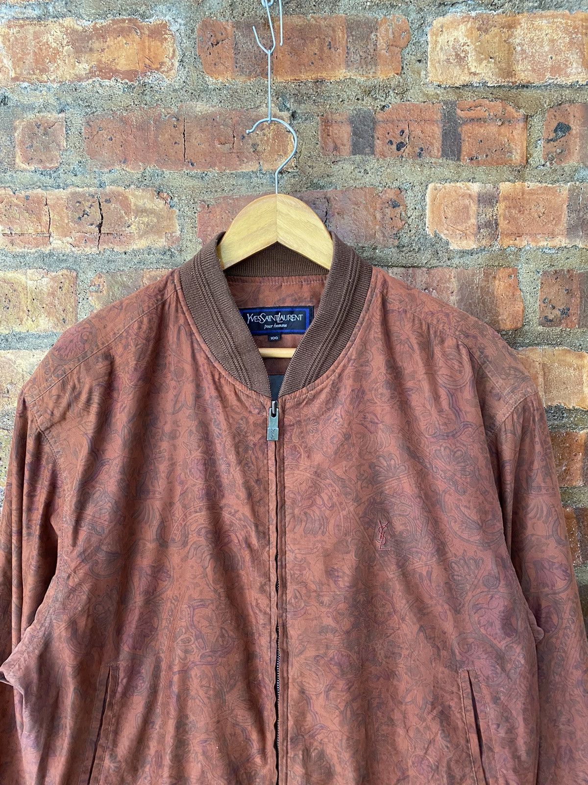 Yves Saint Laurent 90s YSL floral classic bomber jacket Size US L / EU 52-54 / 3 - 3 Thumbnail