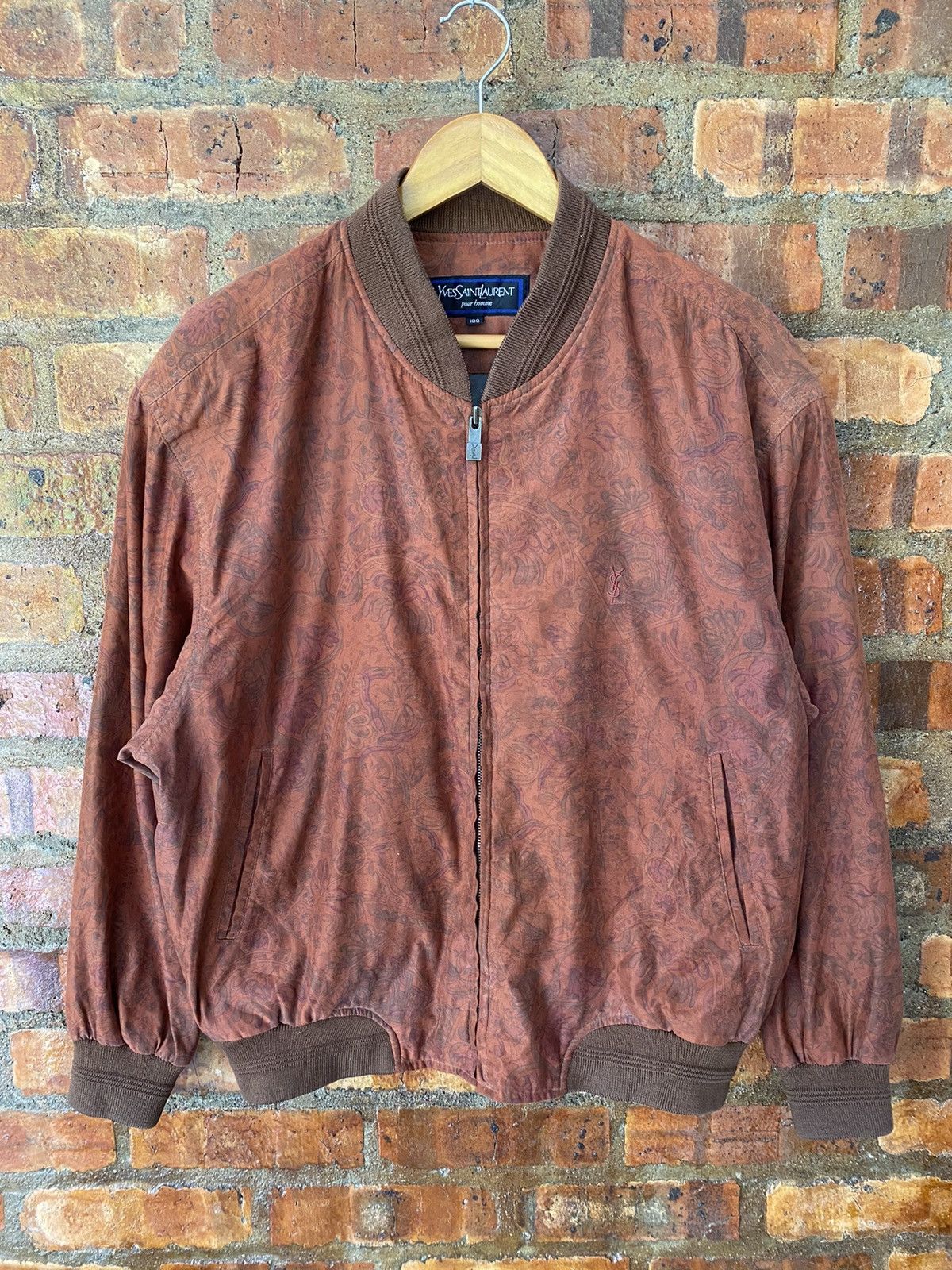 Yves Saint Laurent 90s YSL floral classic bomber jacket Size US L / EU 52-54 / 3 - 2 Thumbnail