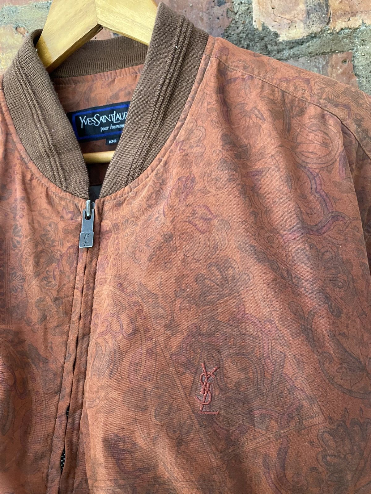 Yves Saint Laurent 90s YSL floral classic bomber jacket Size US L / EU 52-54 / 3 - 6 Thumbnail