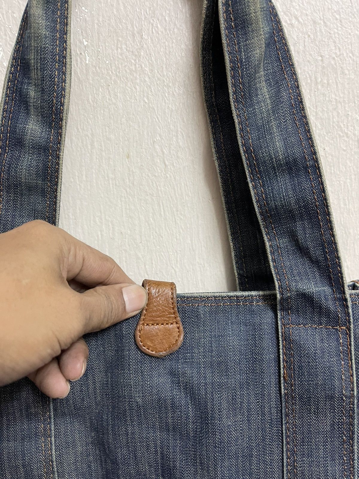 Japanese Brand INED denim Tote bag Size 38 - 4 Thumbnail