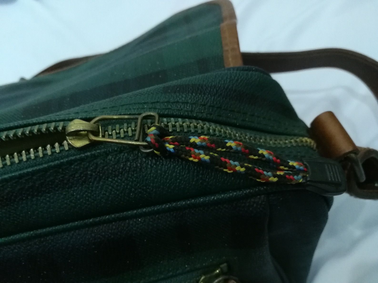Leather POLO Ralph Lauren Vintage Plaid Leather Messenger Size ONE SIZE - 10 Thumbnail