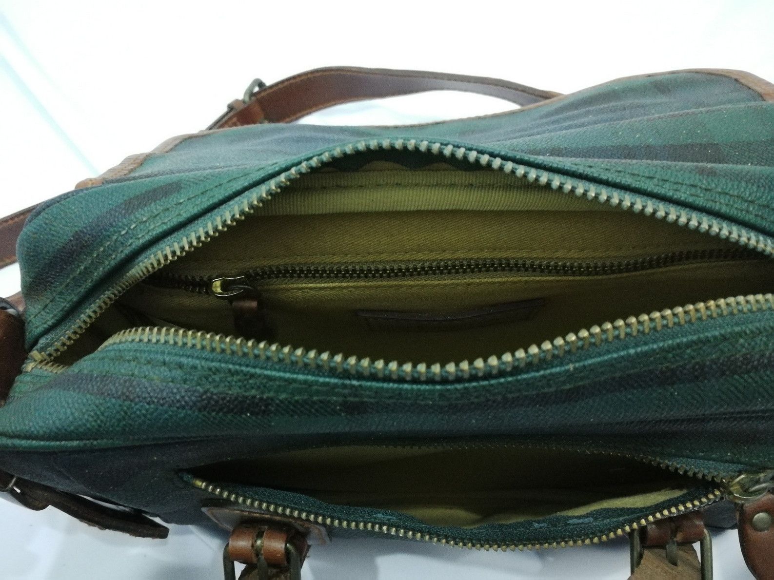 Leather POLO Ralph Lauren Vintage Plaid Leather Messenger Size ONE SIZE - 11 Thumbnail