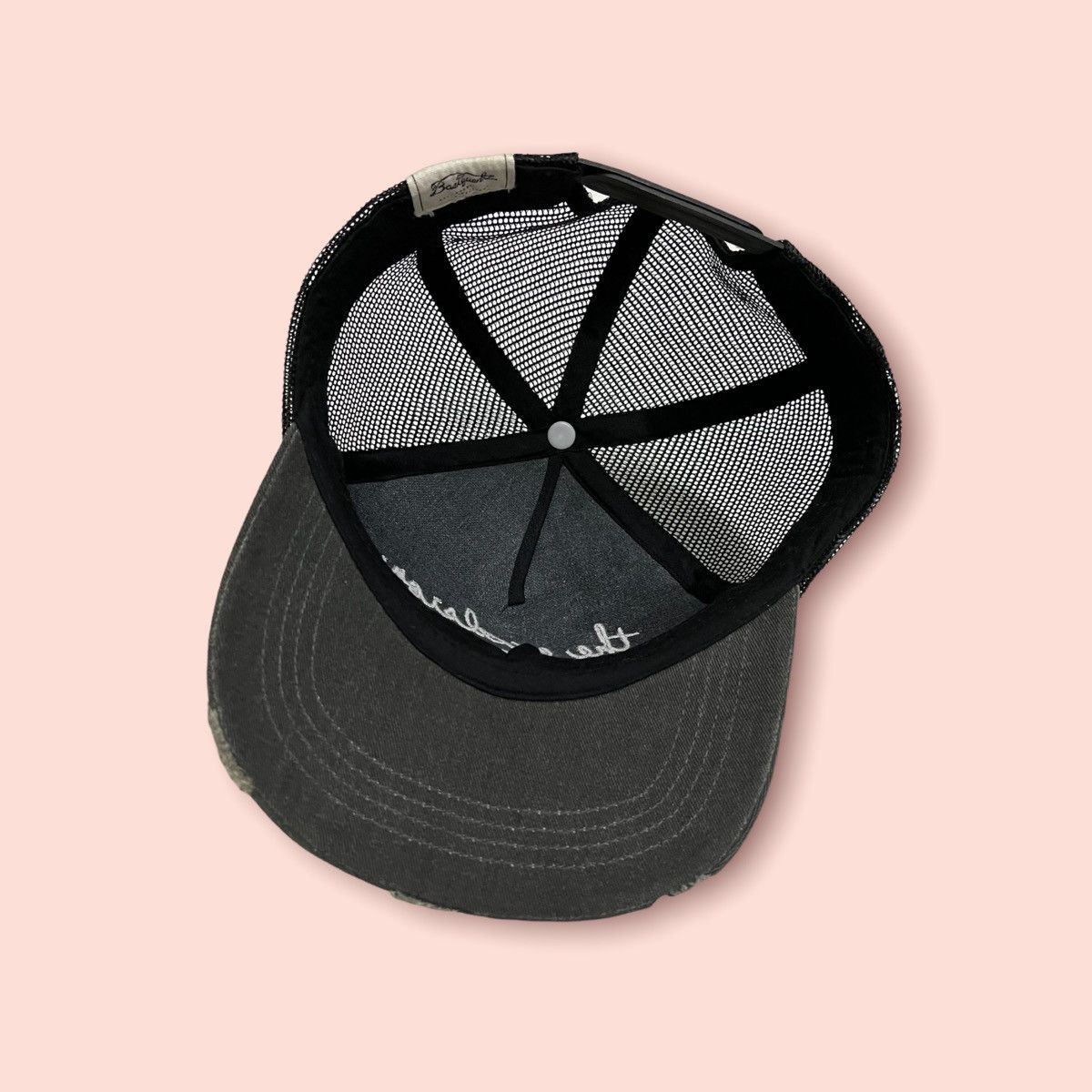 Japanese Brand BASIQUENTI DISTRESSED DENIM TRUCKER SNAPBACK Size ONE SIZE - 14 Thumbnail