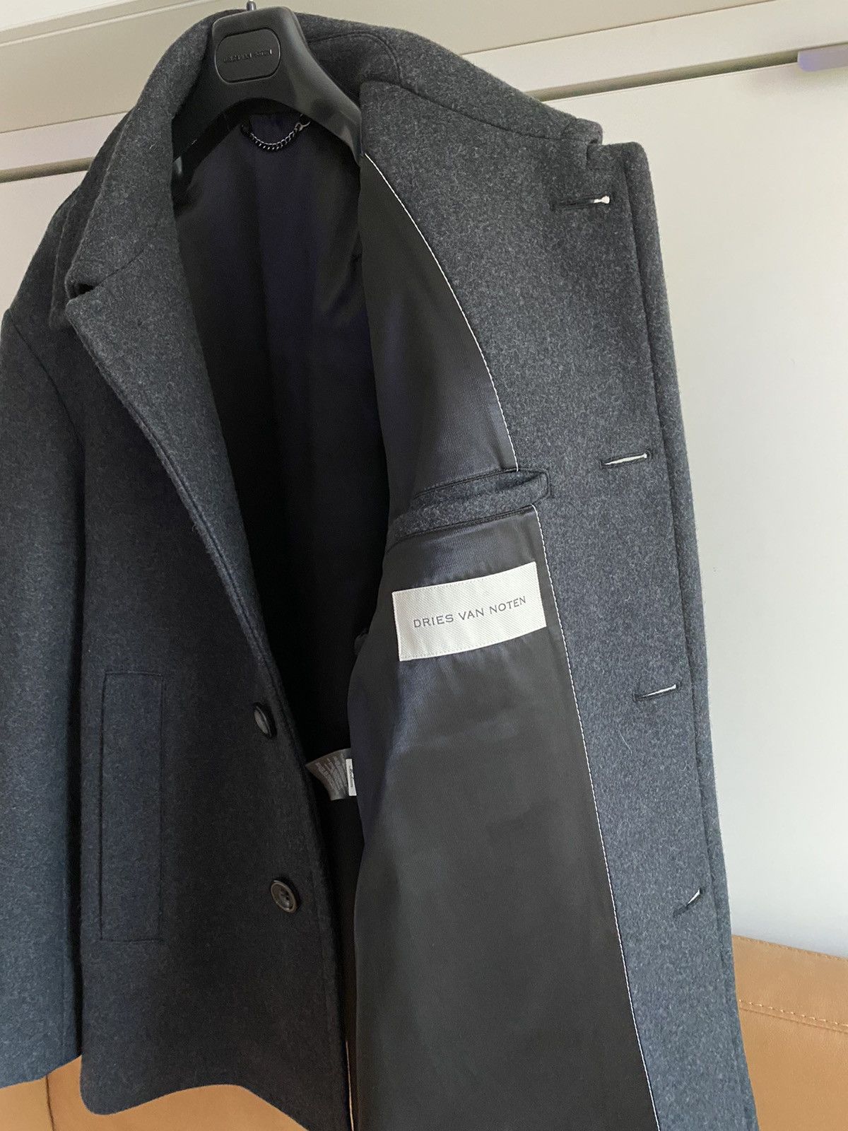 Dries Van Noten AW21 Grey felted wool coat Size US M / EU 48-50 / 2 - 4 Thumbnail