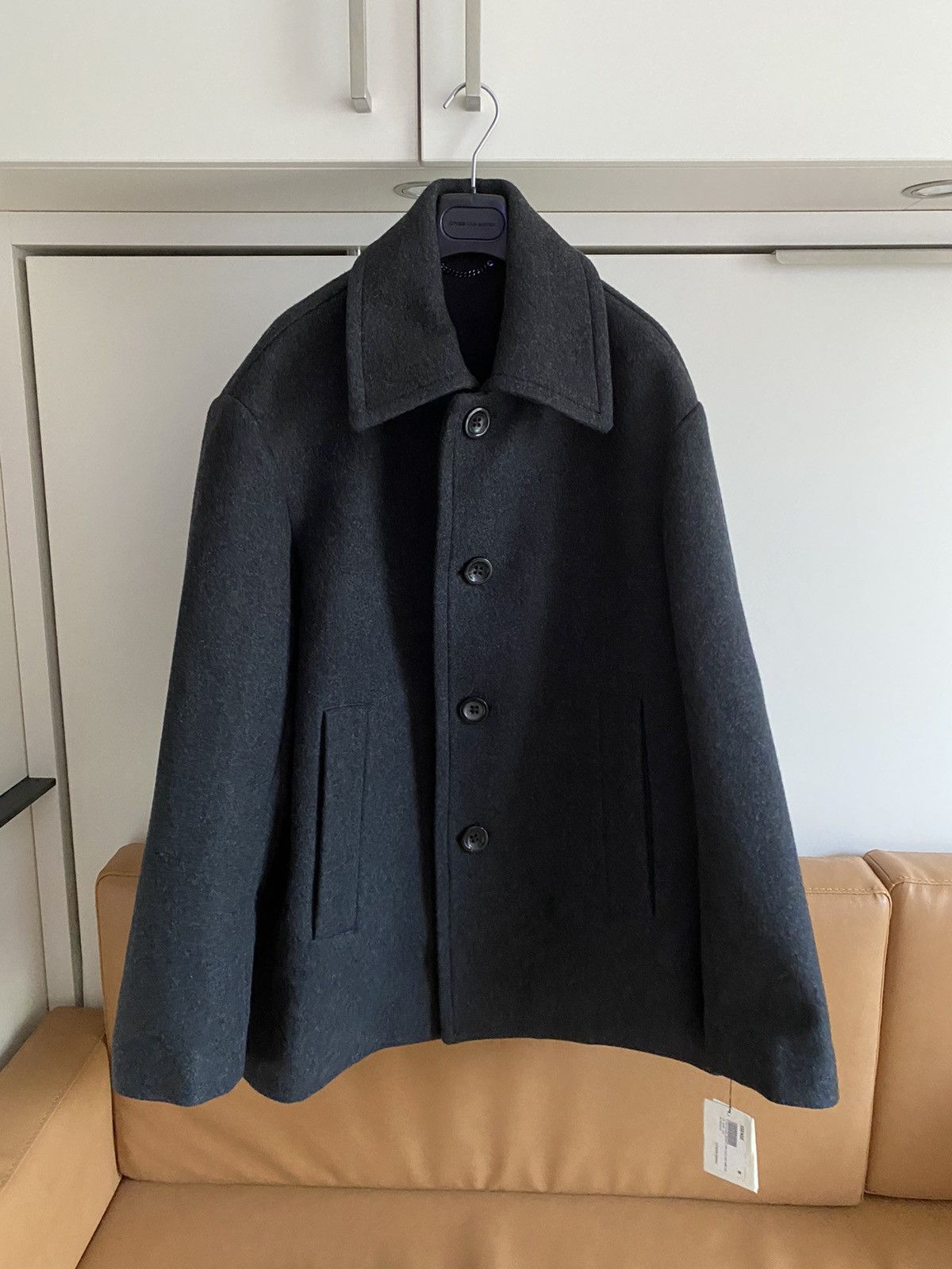 Dries Van Noten AW21 Grey felted wool coat Size US M / EU 48-50 / 2 - 2 Thumbnail