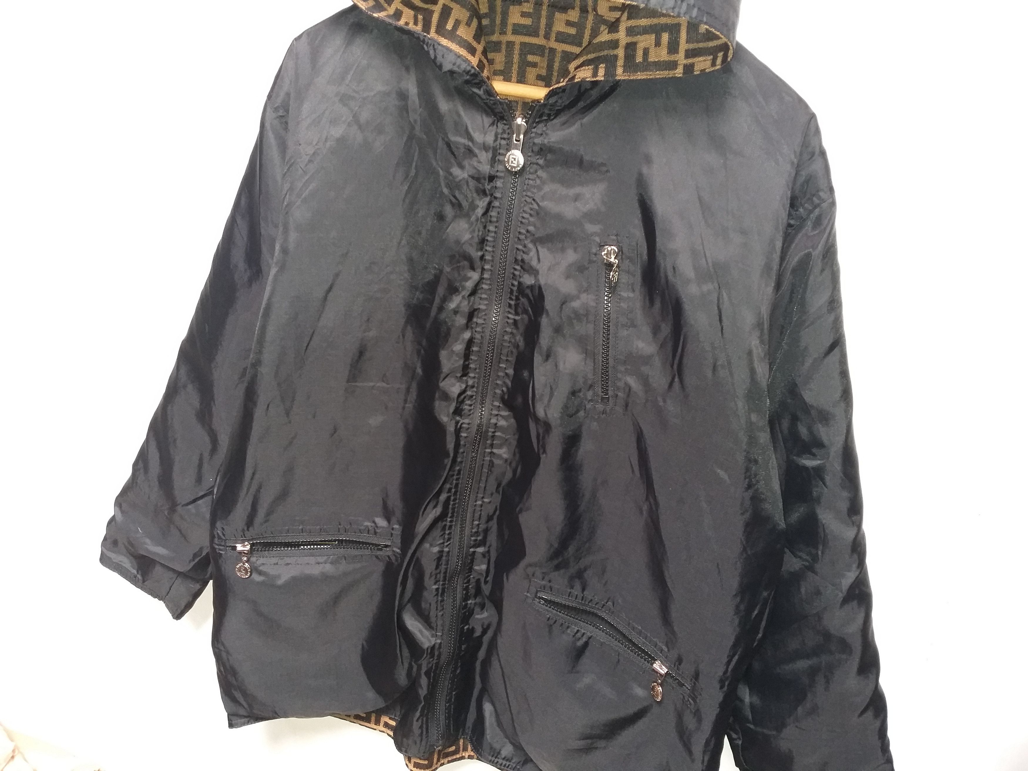 Fendi Vintage Reversible Fendi Zucca Monogram Hoodie Jacket Fendi Vintage Reversible Fendi Zucca Monogram Hoodie Jacket