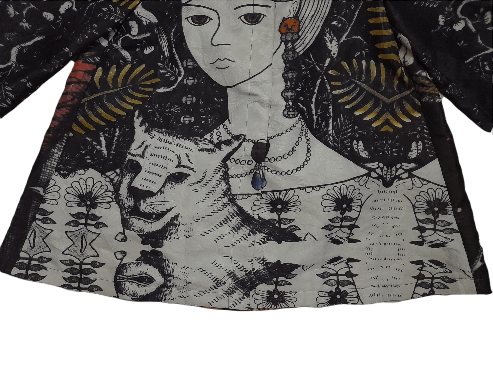 Designer DESIGNER Art Silk Jacket Skull DARKNESS Concept (E112) Size US M / EU 48-50 / 2 - 3 Thumbnail