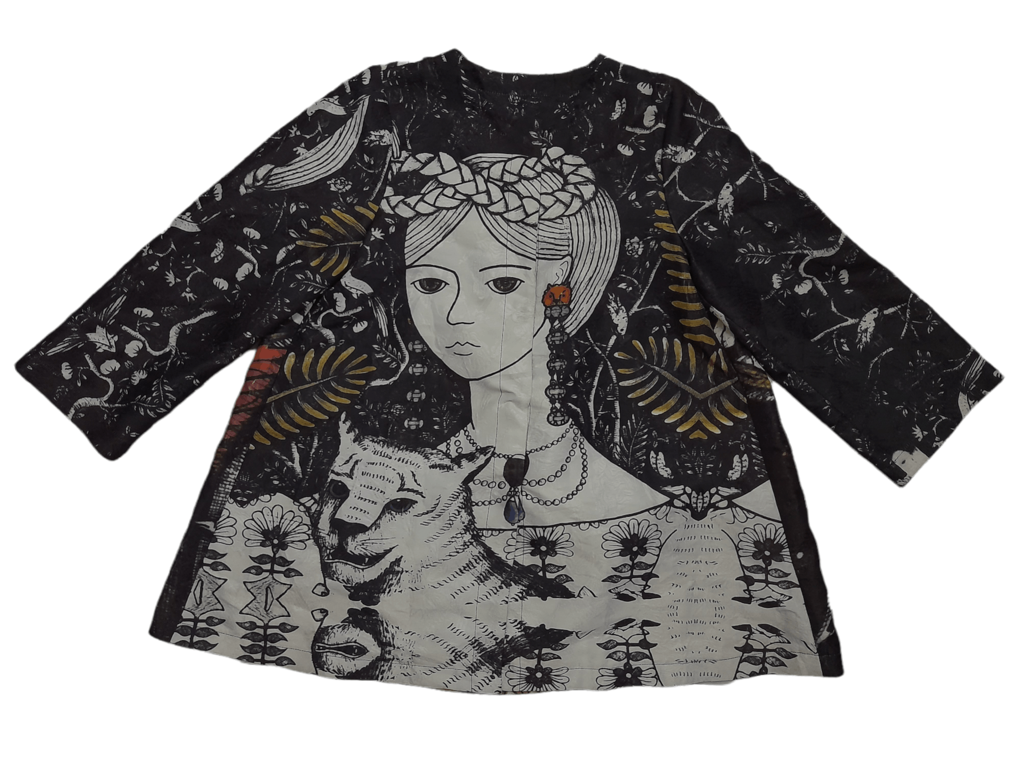 Designer DESIGNER Art Silk Jacket Skull DARKNESS Concept (E112) Size US M / EU 48-50 / 2 - 2 Thumbnail