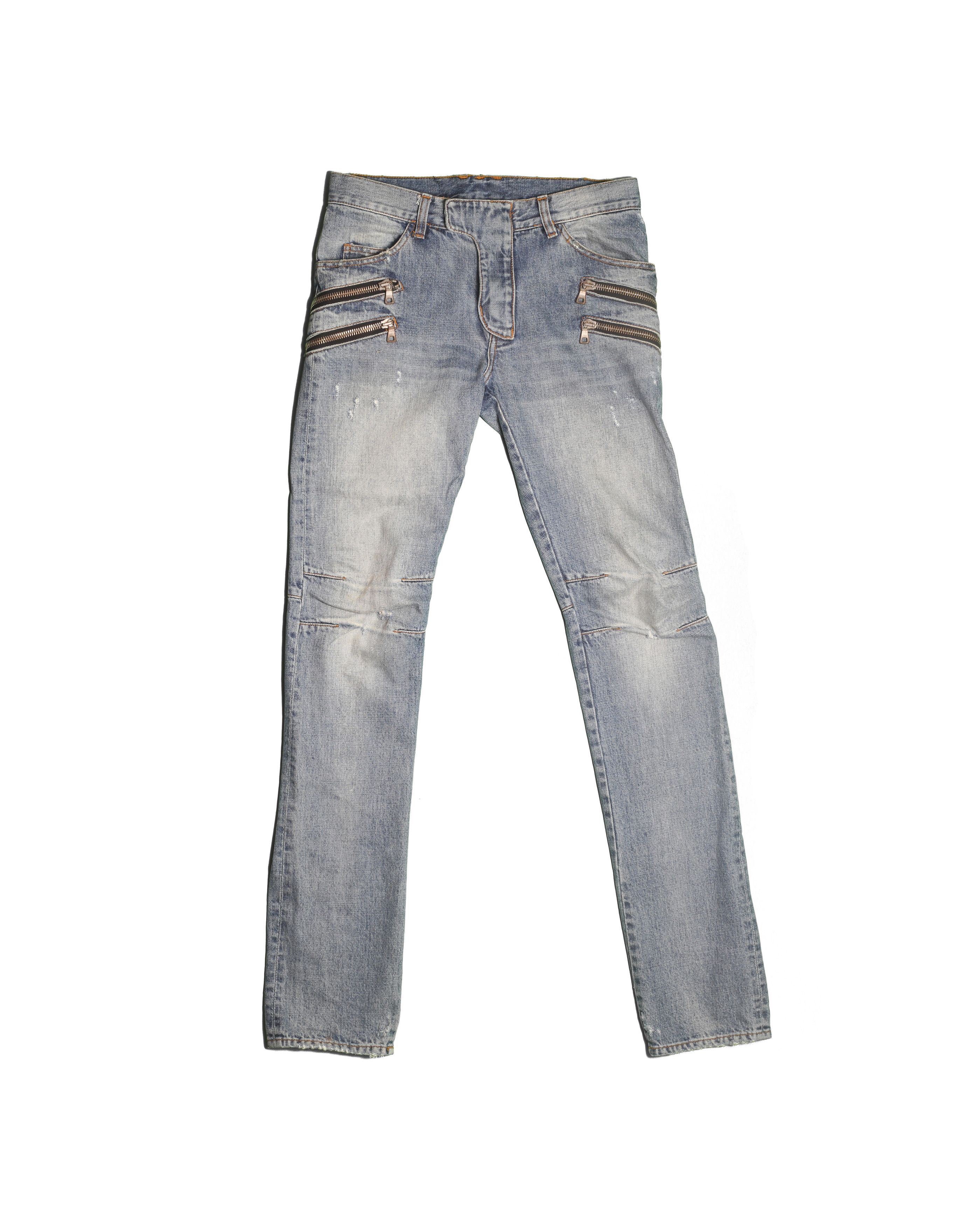 Balmain Balmain Distressed Decarnin Era Denim Pants Size US 30 / EU 46 - 2 Thumbnail