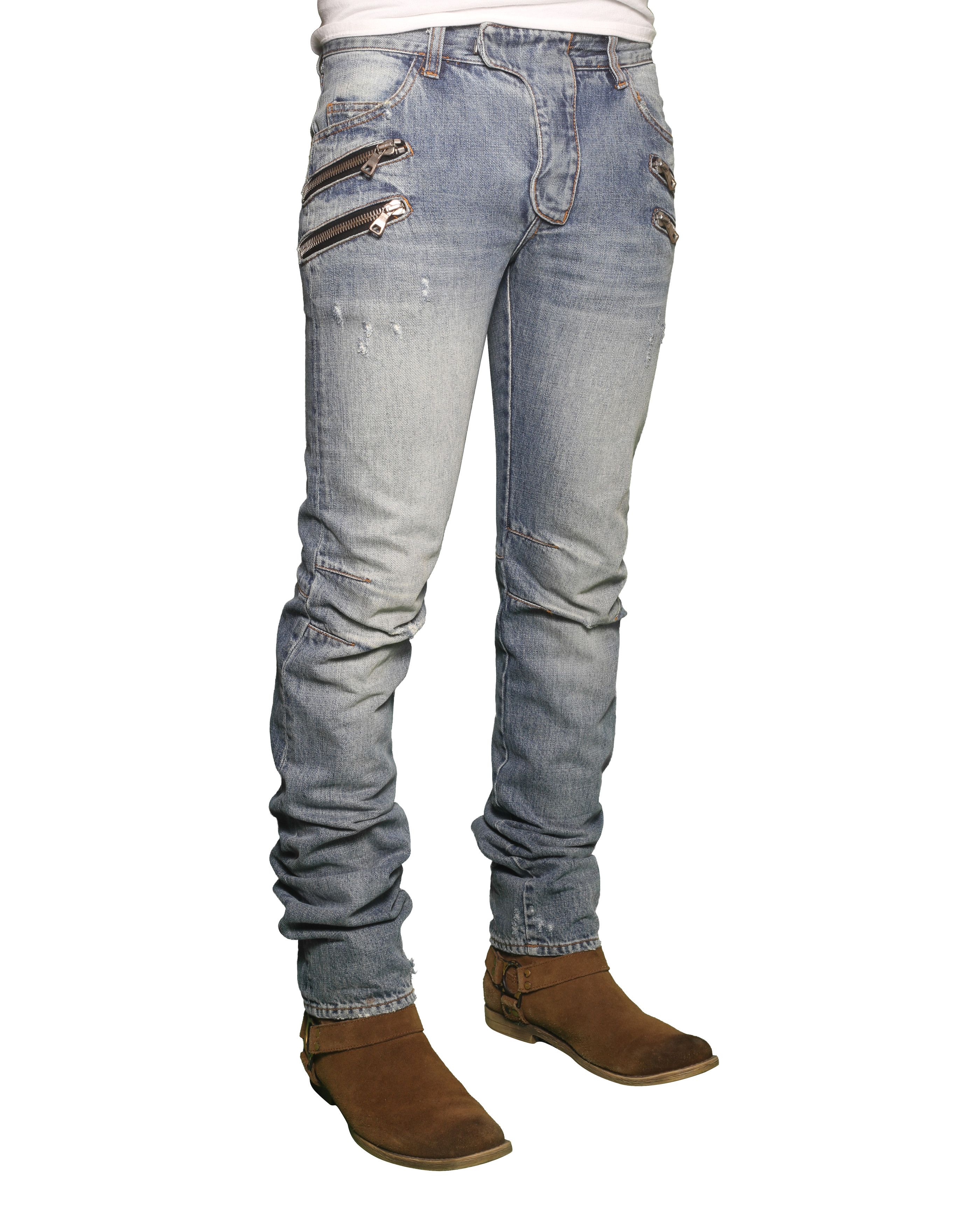 Balmain Balmain Distressed Decarnin Era Denim Pants | Grailed