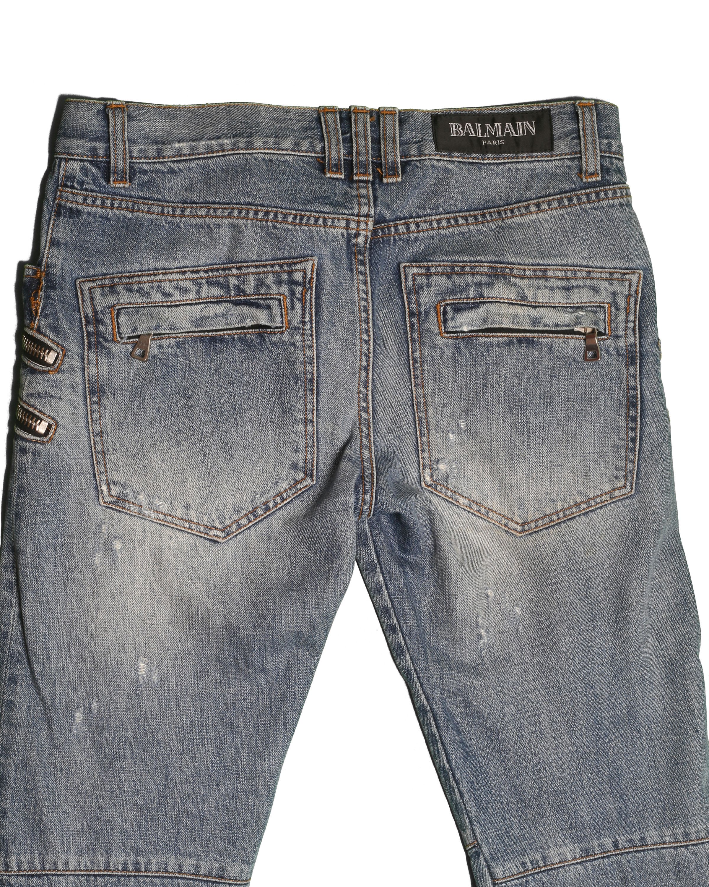 Balmain Balmain Distressed Decarnin Era Denim Pants Size US 30 / EU 46 - 9 Thumbnail