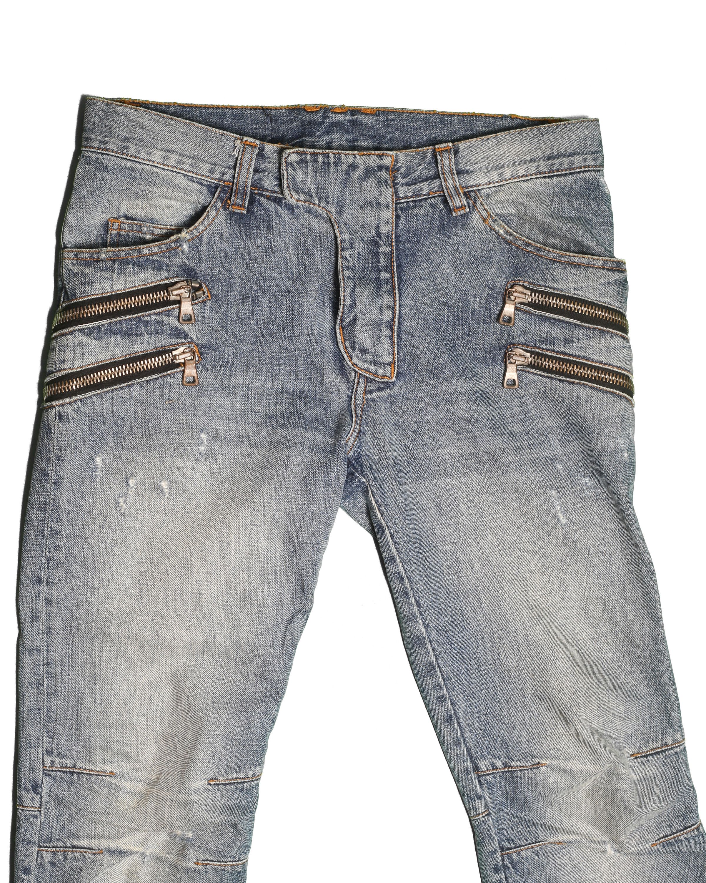 Balmain Balmain Distressed Decarnin Era Denim Pants Size US 30 / EU 46 - 3 Thumbnail