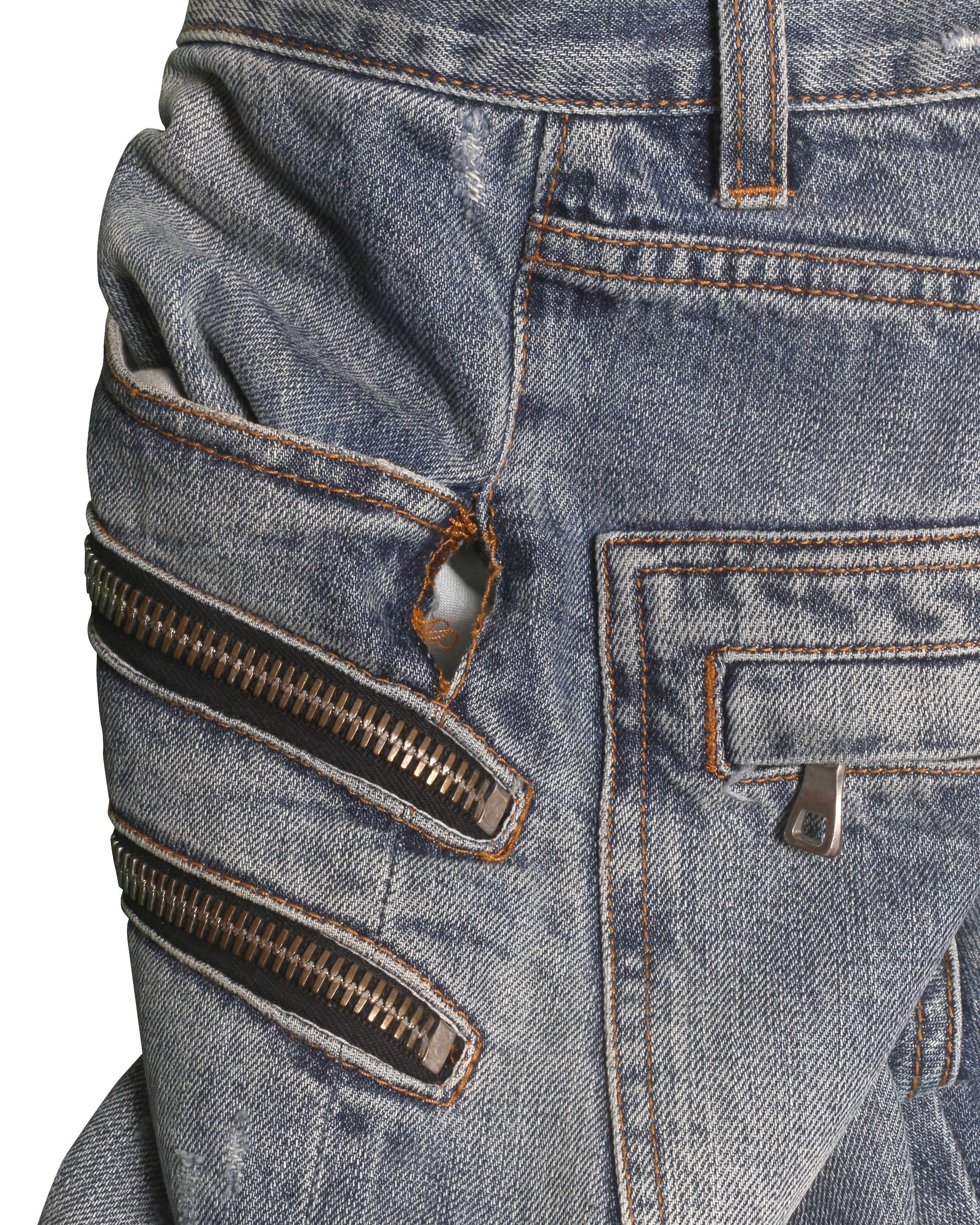 Balmain Balmain Distressed Decarnin Era Denim Pants Size US 30 / EU 46 - 12 Thumbnail