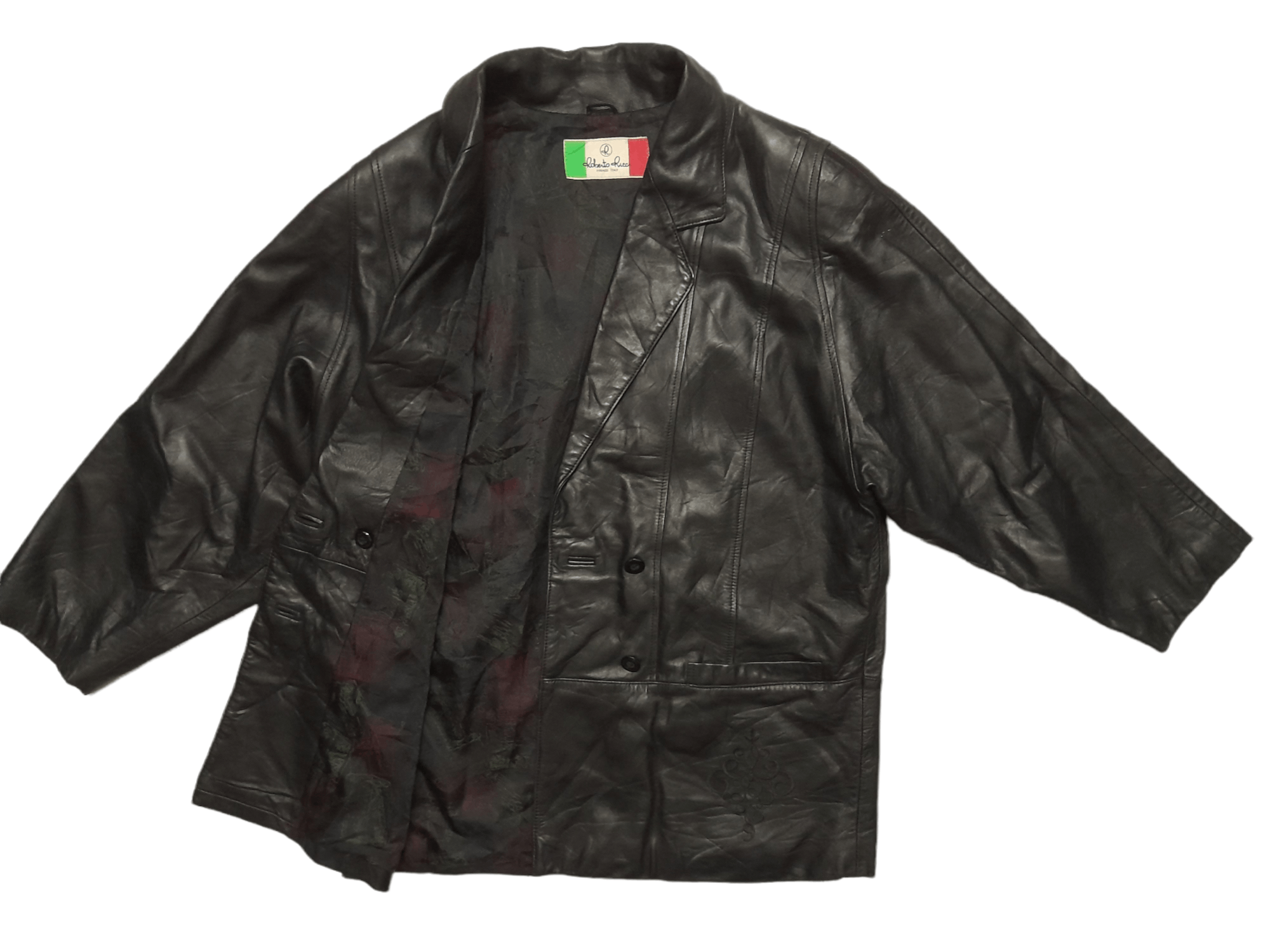 Designer × Leather Roberto Ricci Designer italy Leather Jacket (E133) Size US M / EU 48-50 / 2 - 1 Thumbnail