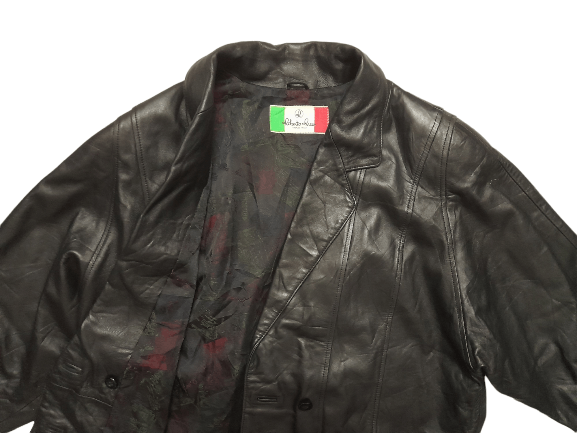 Designer × Leather Roberto Ricci Designer italy Leather Jacket (E133) Size US M / EU 48-50 / 2 - 2 Thumbnail