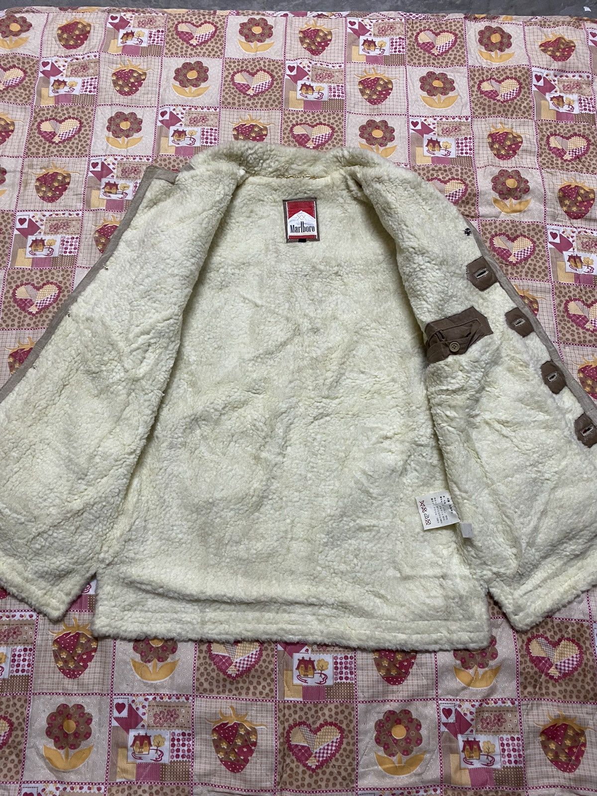 Marlboro × Vintage Vintage 80s - 90s Marlboro Leather Jacket Sherpa Size US M / EU 48-50 / 2 - 4 Thumbnail