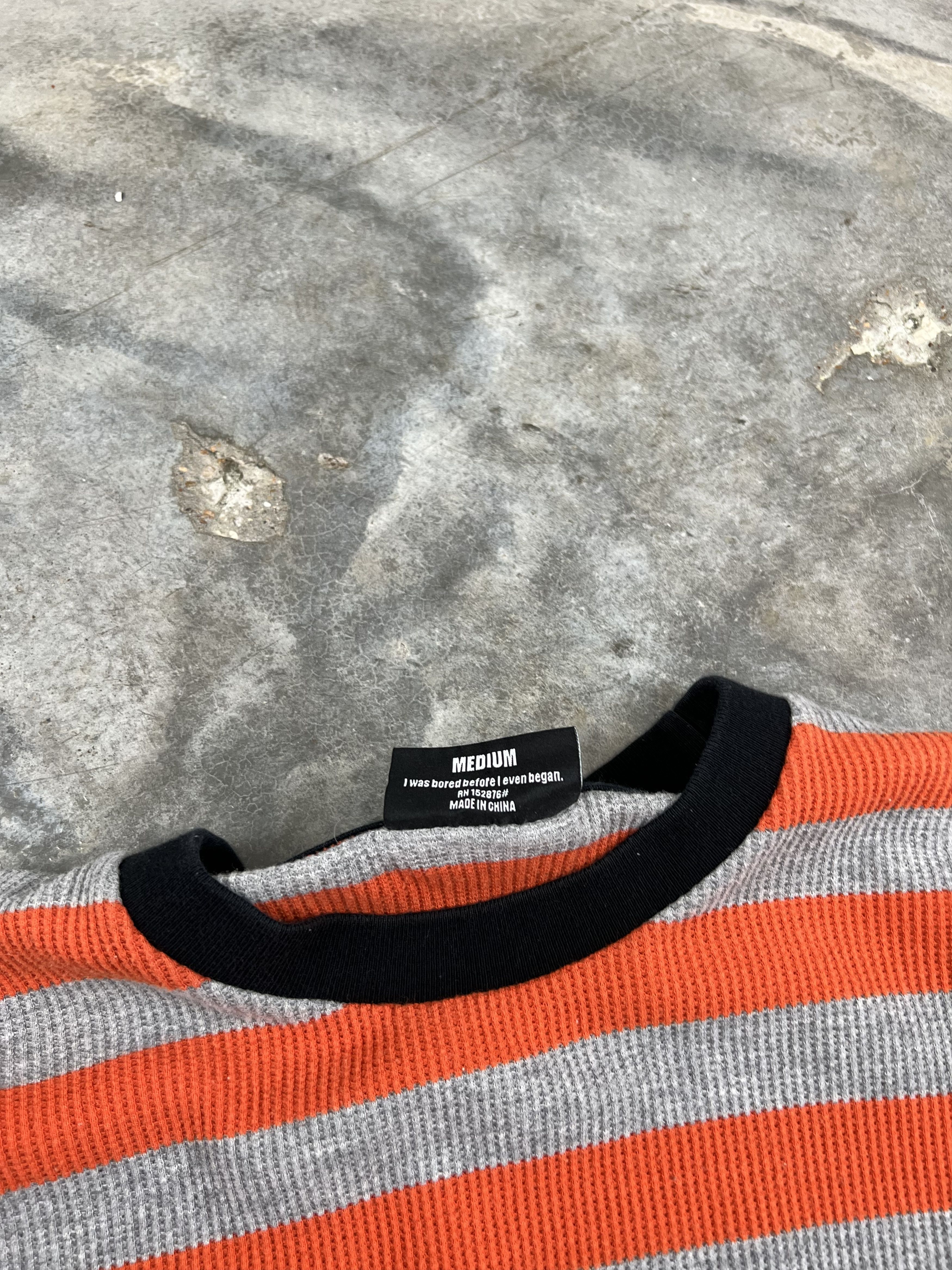 Pleasures Pleasures Orange + Grey Thermal Long Sleeve Logo Tee 666 Size US M / EU 48-50 / 2 - 4 Thumbnail