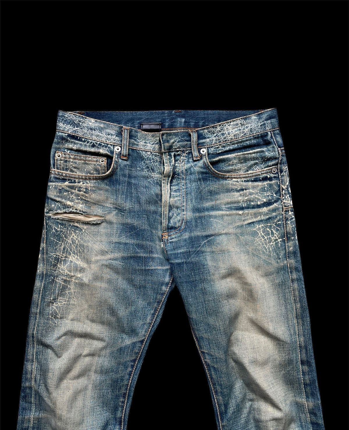 Dior SS07 Dior Homme “Spider Web” Clawmark Denim Size US 29 - 3 Thumbnail