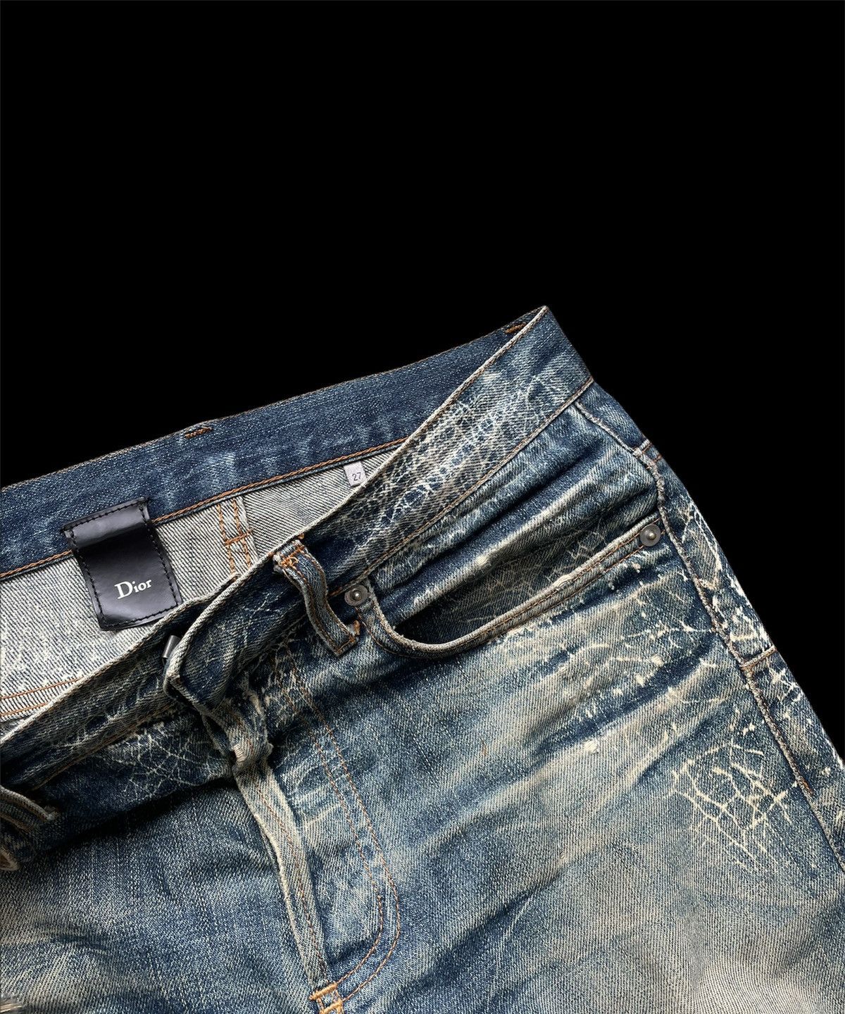 Dior SS07 Dior Homme “Spider Web” Clawmark Denim Size US 29 - 5 Thumbnail
