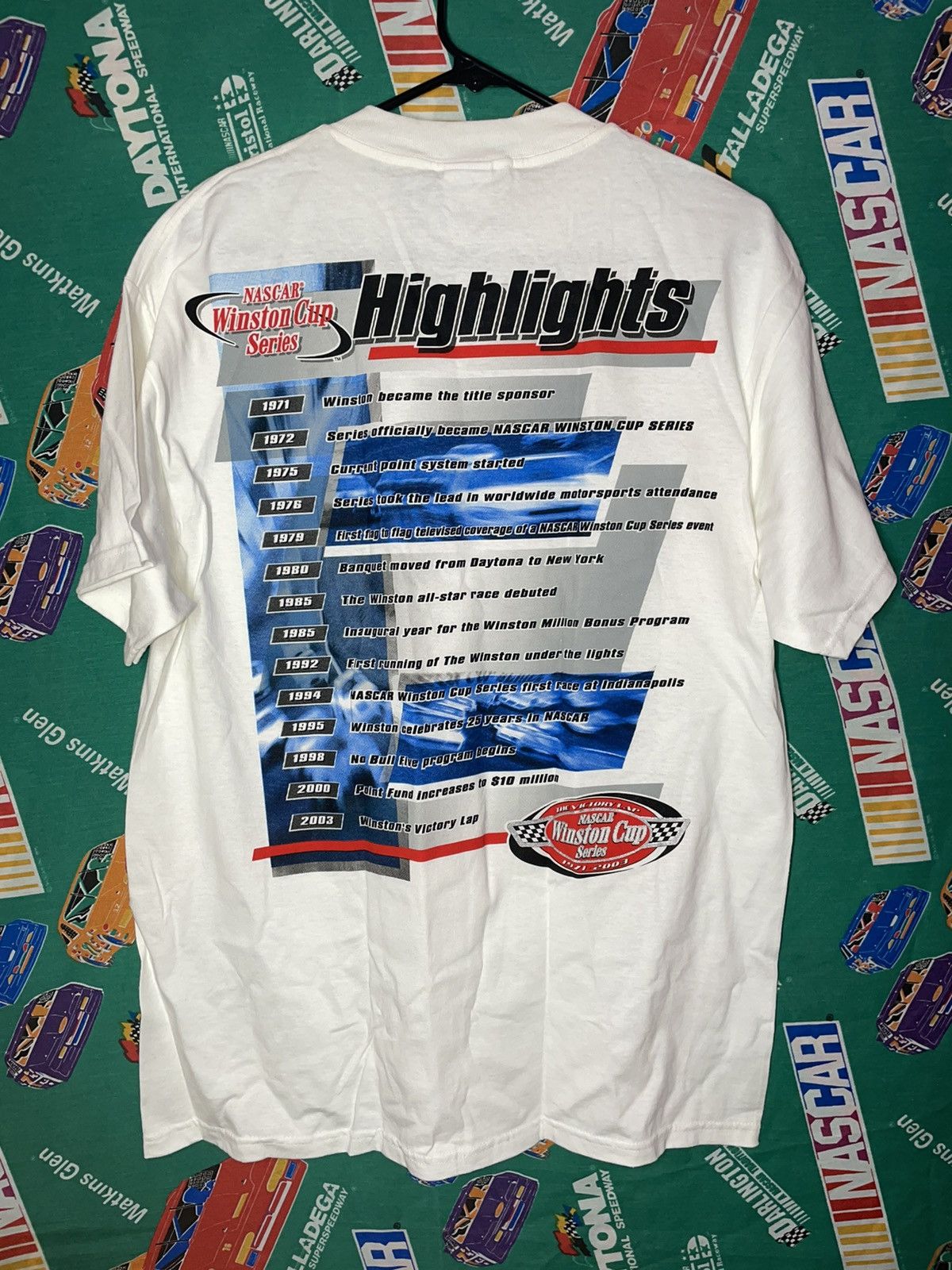 NASCAR 2003 Vintage Winston Cup Timeline NASCAR T Shirt Size US XL / EU 56 / 4 - 5 Thumbnail