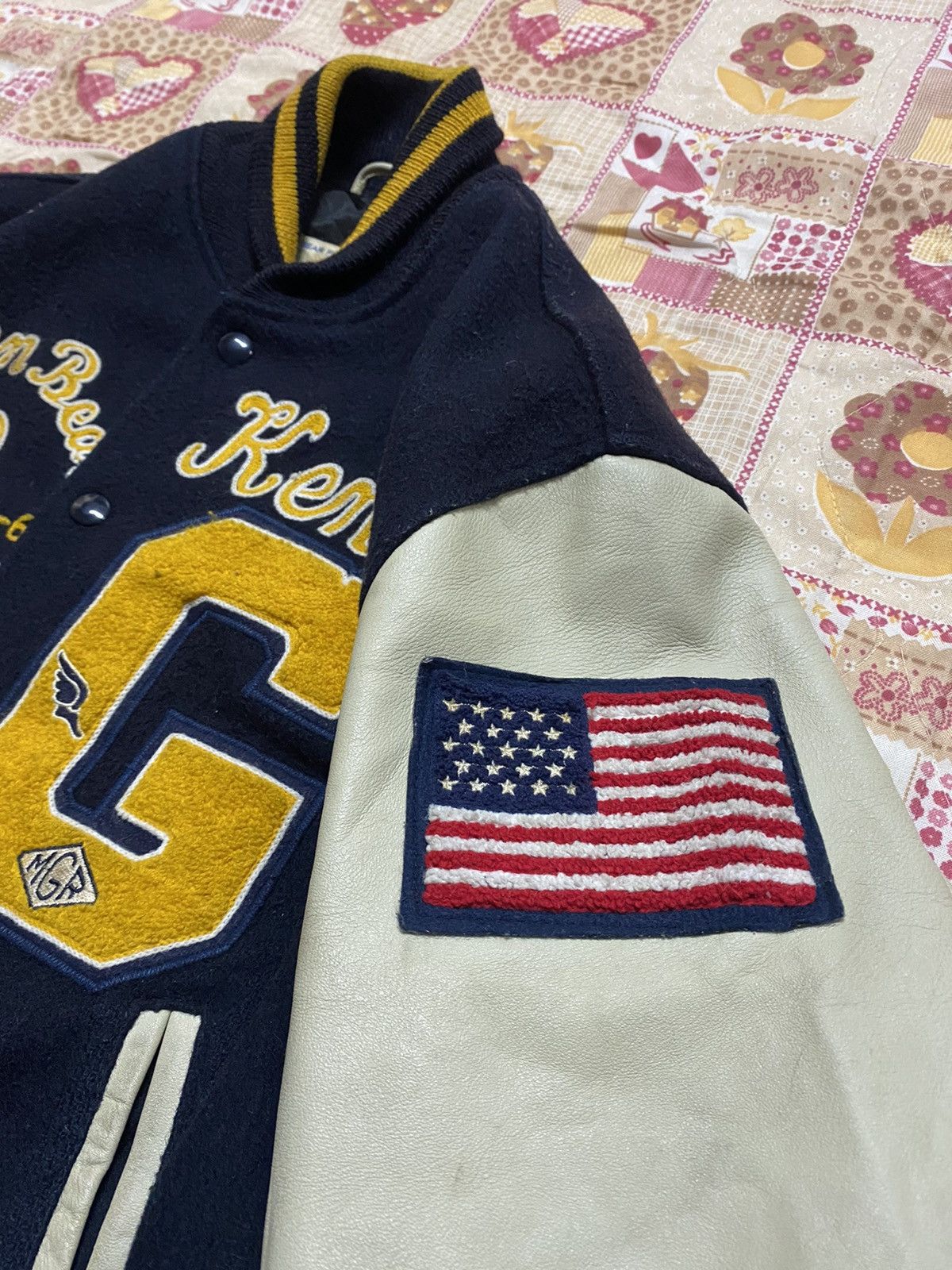 Leather × Vintage Golden Bear Varsity Leather Jacket Size US S / EU 44-46 / 1 - 4 Thumbnail