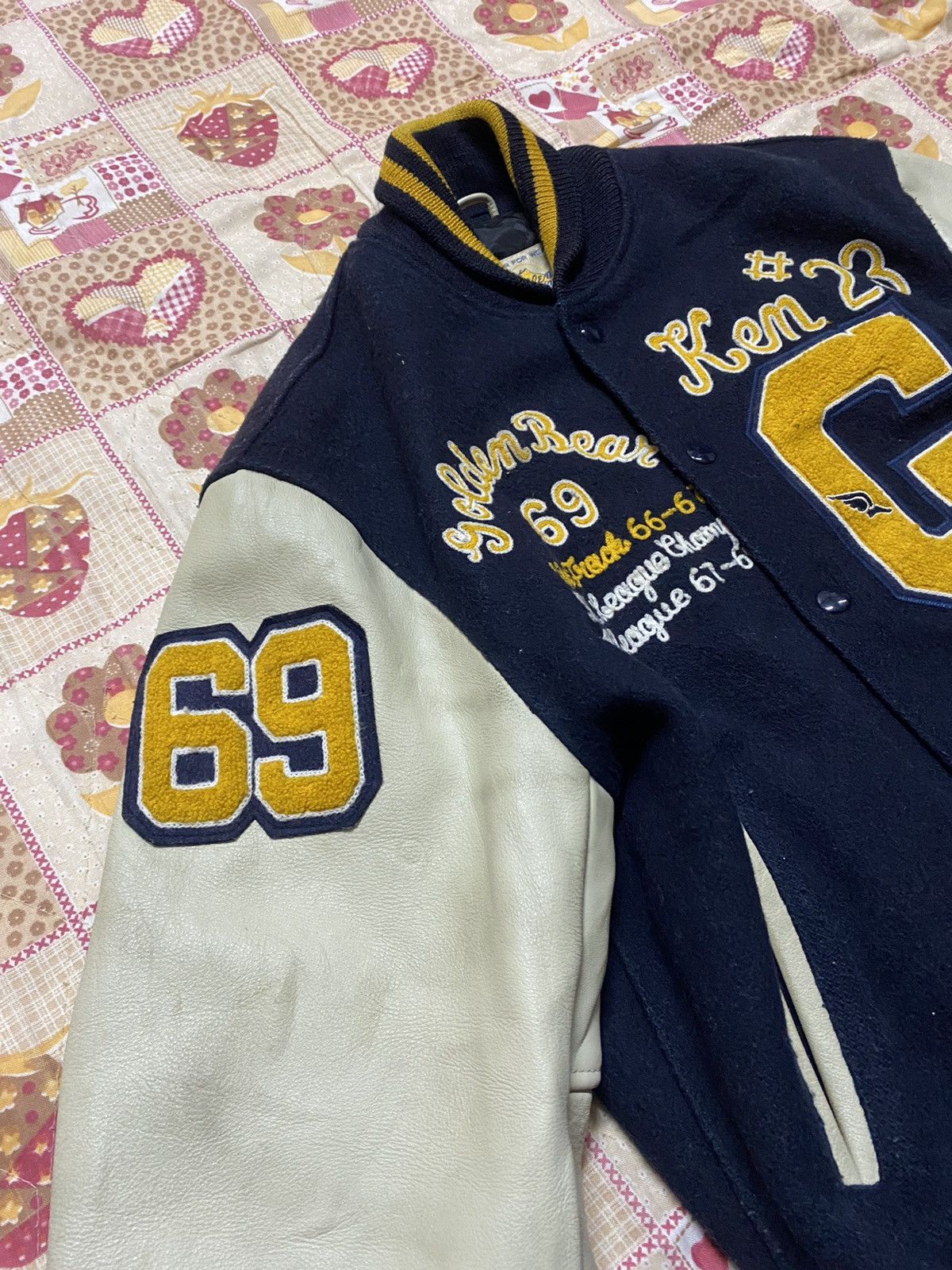 Leather × Vintage Golden Bear Varsity Leather Jacket Size US S / EU 44-46 / 1 - 3 Thumbnail
