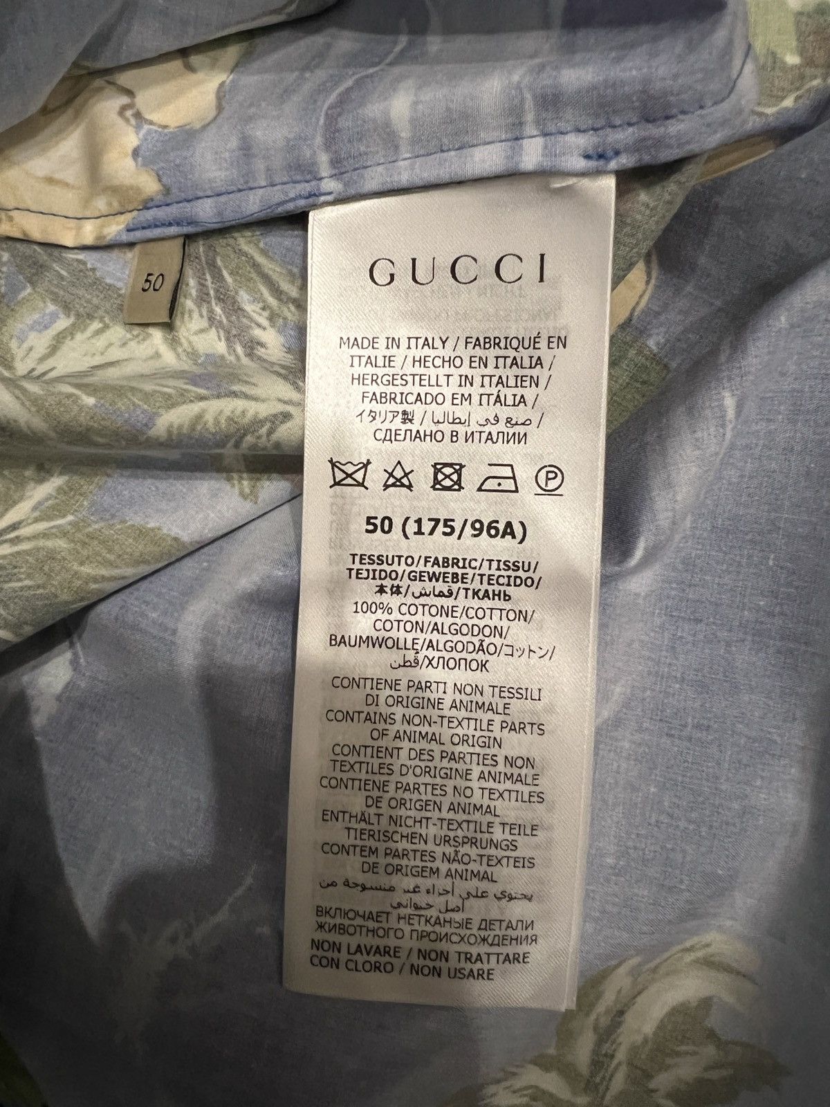Gucci Gucci printed poplin shirt Size US L / EU 52-54 / 3 - 6 Thumbnail