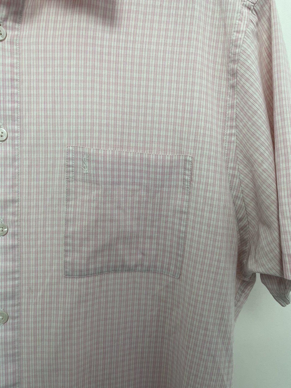 Yves Saint Laurent YSL Logo Striped Shirt Size US L / EU 52-54 / 3 - 3 Thumbnail