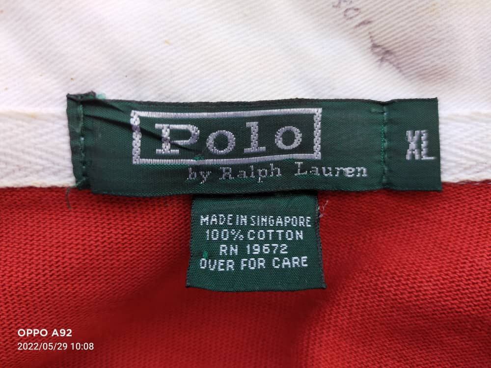 Polo Ralph Lauren Vintage Polo Ralph Lauren CP RL-92 Rugby Shirt Size US XL / EU 56 / 4 - 3 Thumbnail