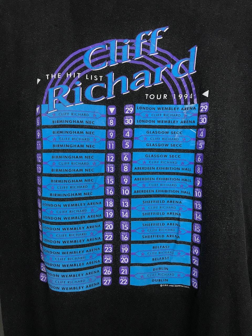 Band Tees Cliff Richard 1994 vintage rock band tour tee Size US L / EU 52-54 / 3 - 8 Thumbnail