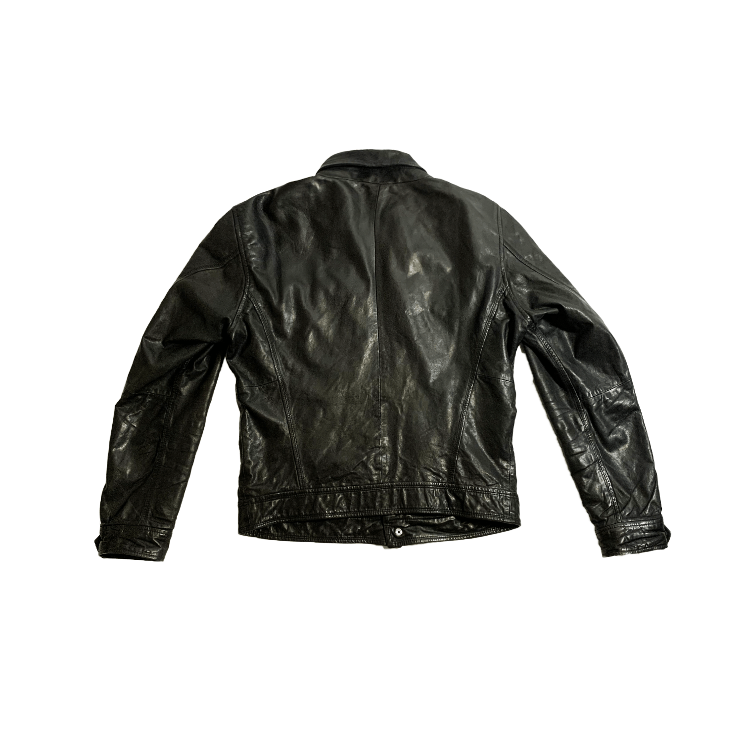 Diesel × Diesel Black Gold Diesel Shiny Black Biker Leather Jacket Size US L / EU 52-54 / 3 - 2 Thumbnail