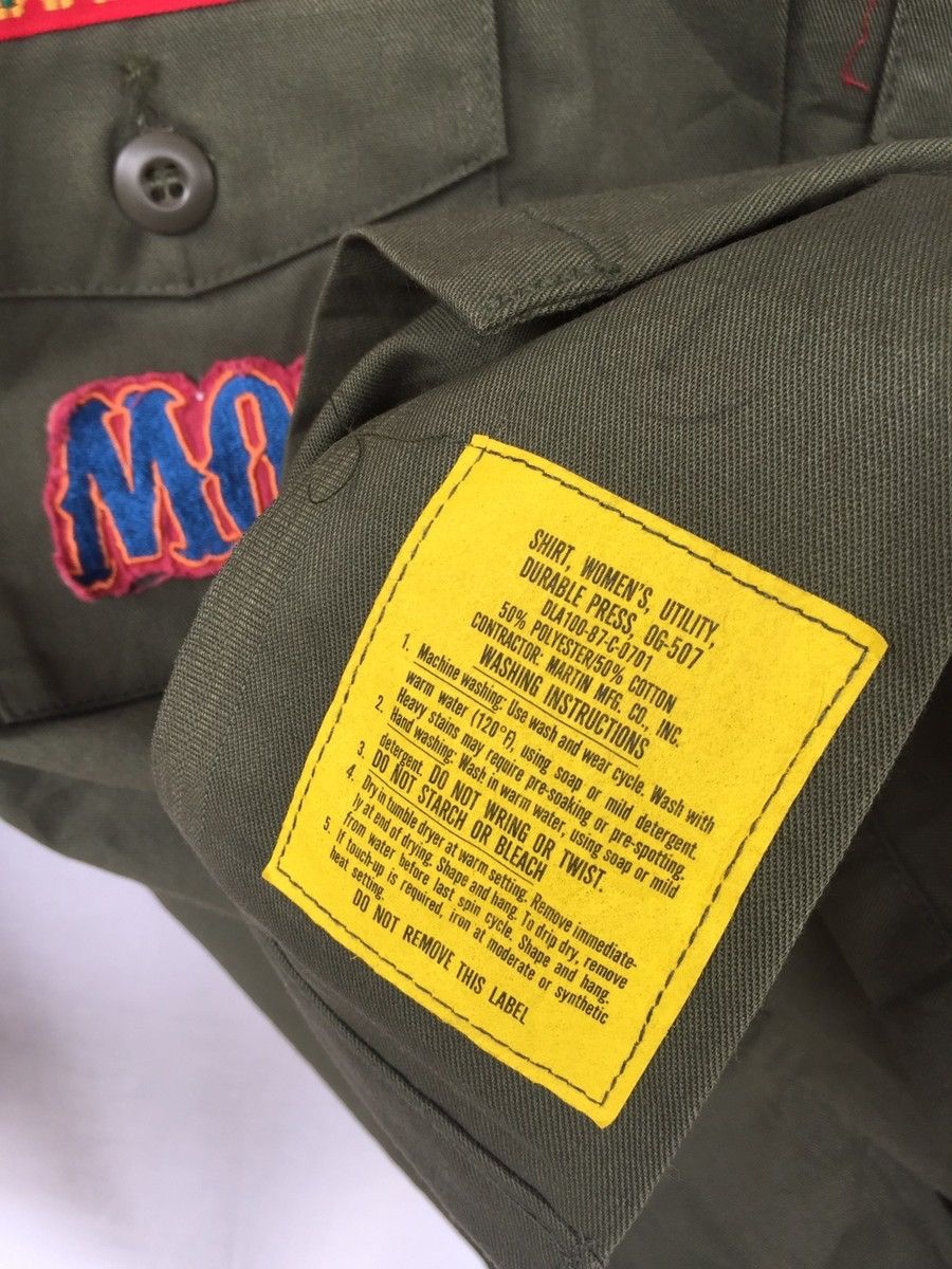 Vintage 🔥Vintage Military Utility Women patches Shirt Button Size M / US 6-8 / IT 42-44 - 6 Thumbnail